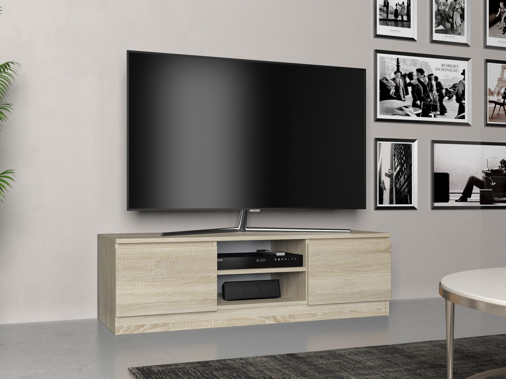 TV staliukas Elbvelu 123 (Sonomos ąžuolas)