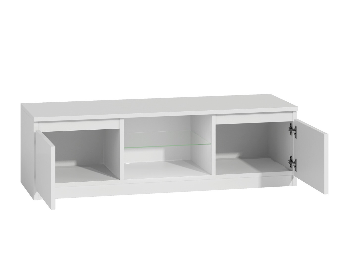 TV staliukas Elbvelu 126 (Balta + Blizgi balta)