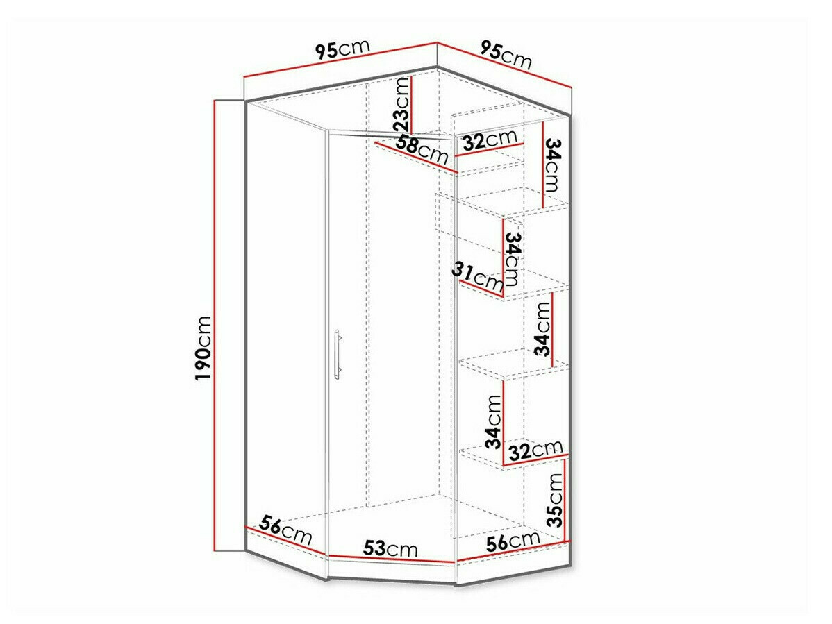 Kampinė spinta Cavmero 106 (Artisan ąžuolas)