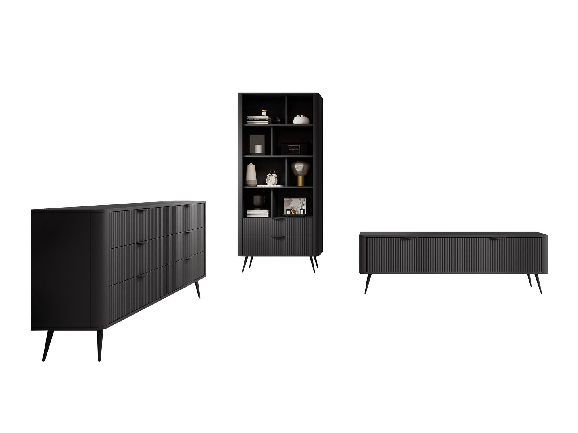 Svetainės komplektas Lectum II (Grafitas)