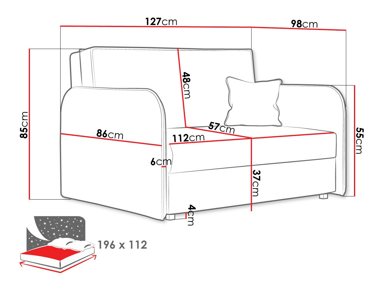 Sofa lova Lirael II (Again 85)