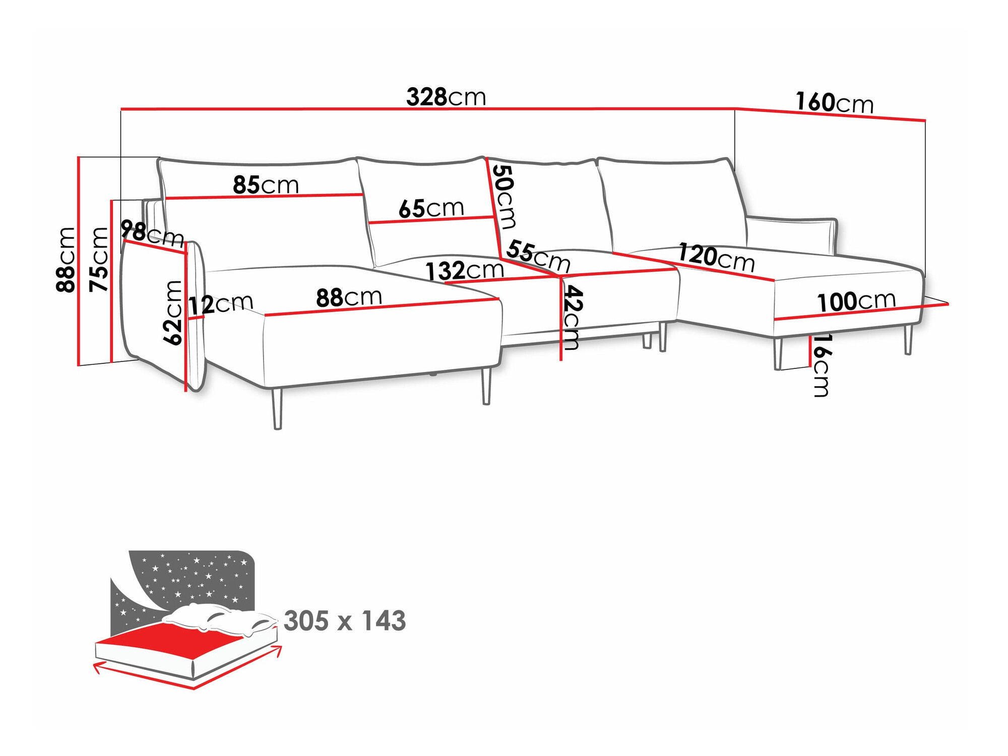 Minkštas kampas Columbus 223 (Velo 627)