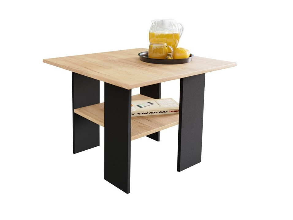 Žurnalinis staliukas Reading 102 (Juoda + Craft ąžuolas)