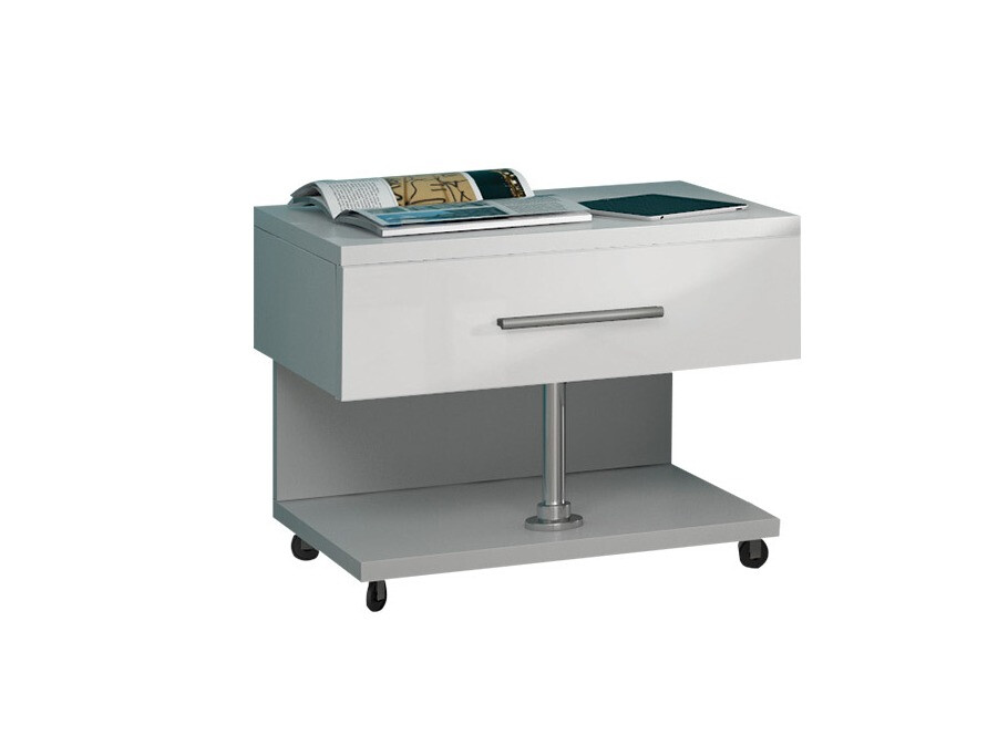 Naktinis staliukas Campus (Balta + Blizgi balta)