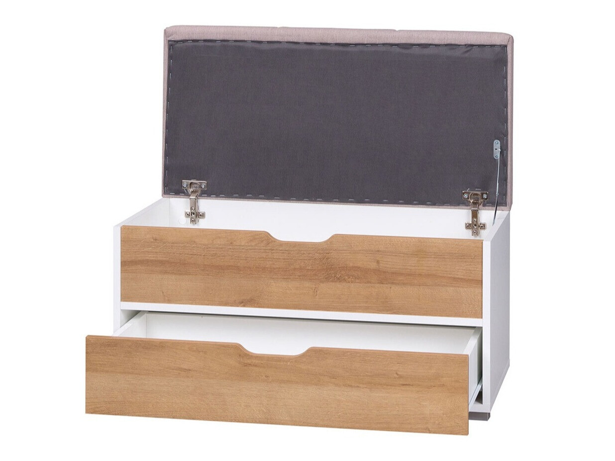 Minkštasuolis Providence H105 (Grafitas + Artisan ąžuolas + Balta + Avelline 101)