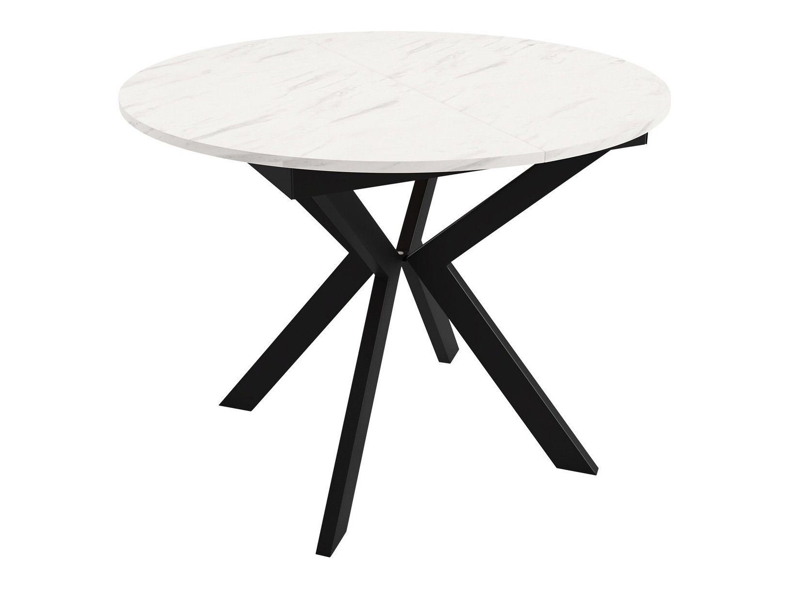 Stalas Oswego 112 (Juoda + Baltas marmuras)