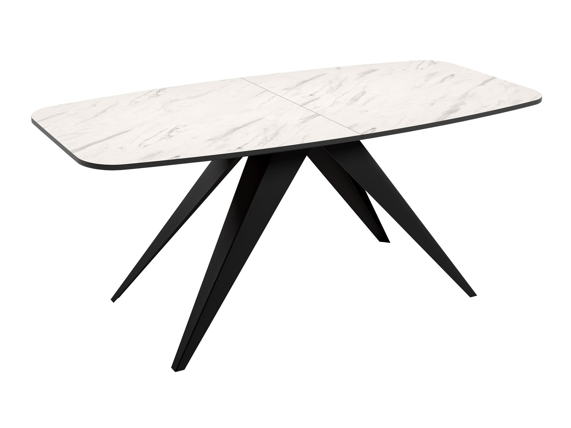 Stalas Oswego 115 (Juoda + Baltas marmuras)