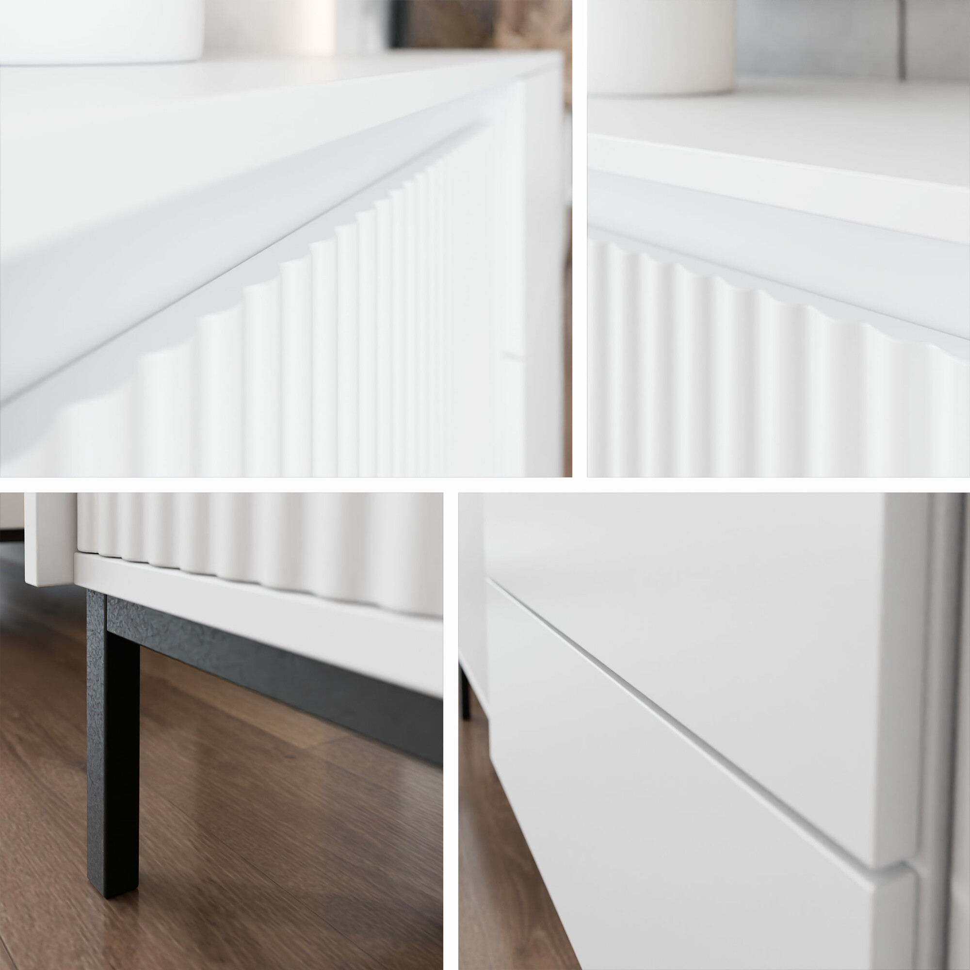 TV staliukas Comfivo Delruva 104 (Balta)