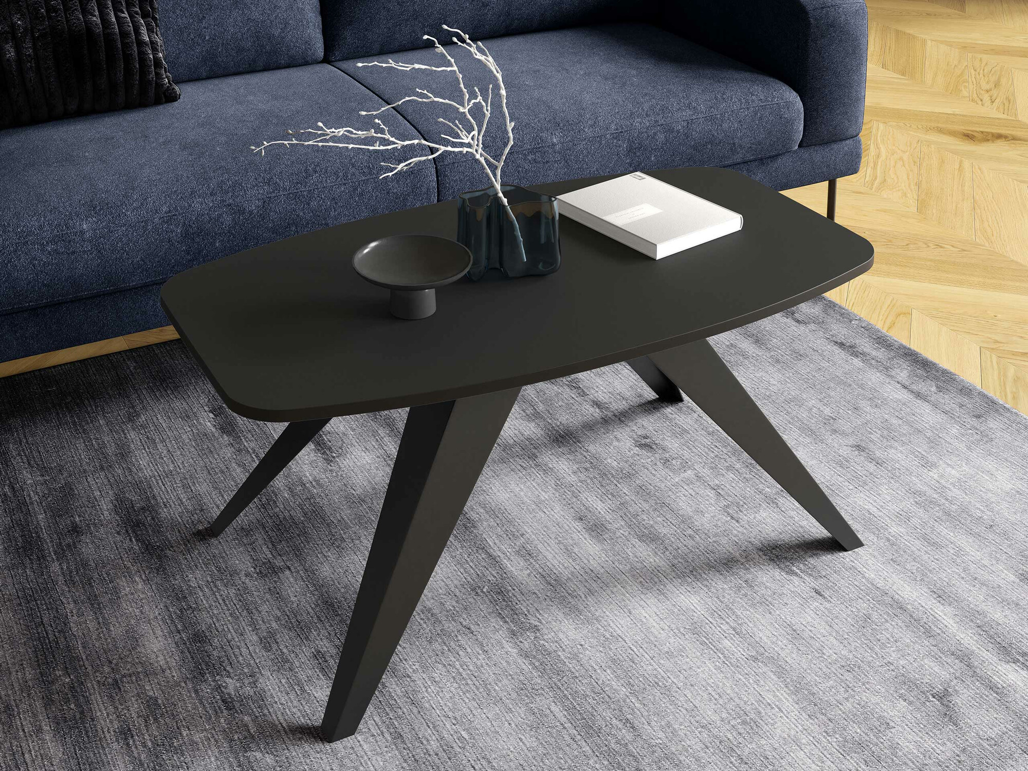 Žurnalinis staliukas Oswego 117 (Juoda)