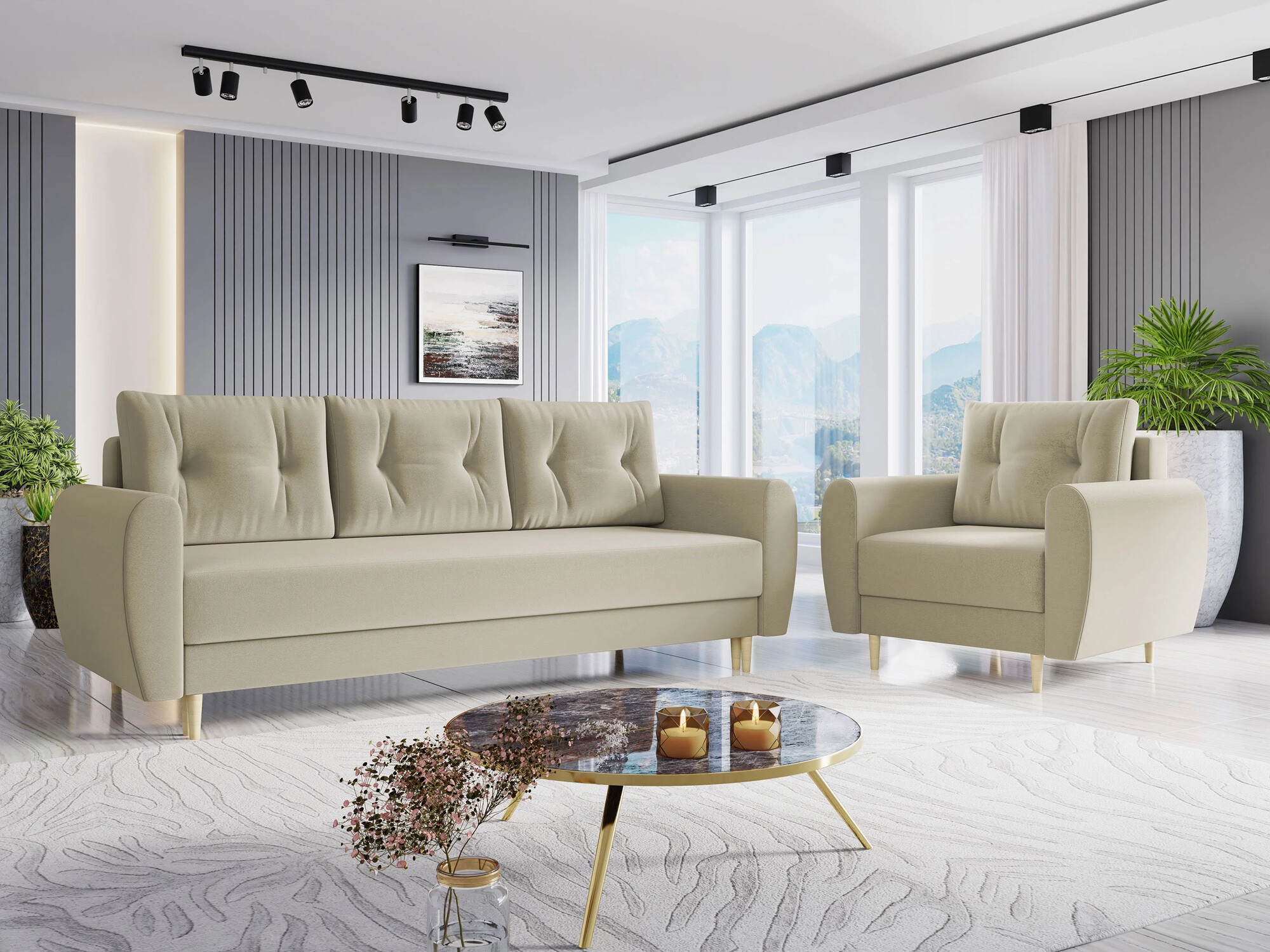 Minkštų baldų komplektas Memphis 145 (Itaka 16)