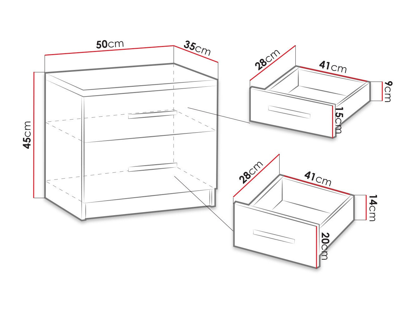 Naktinis staliukas Catromi 103 (Balta)