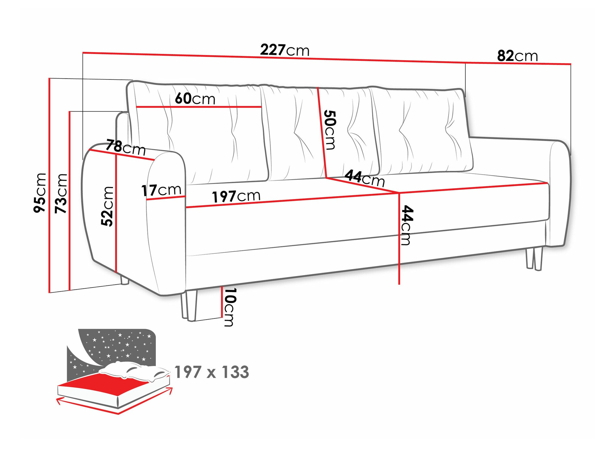 Sofa lova Memphis 143 (Itaka 14)