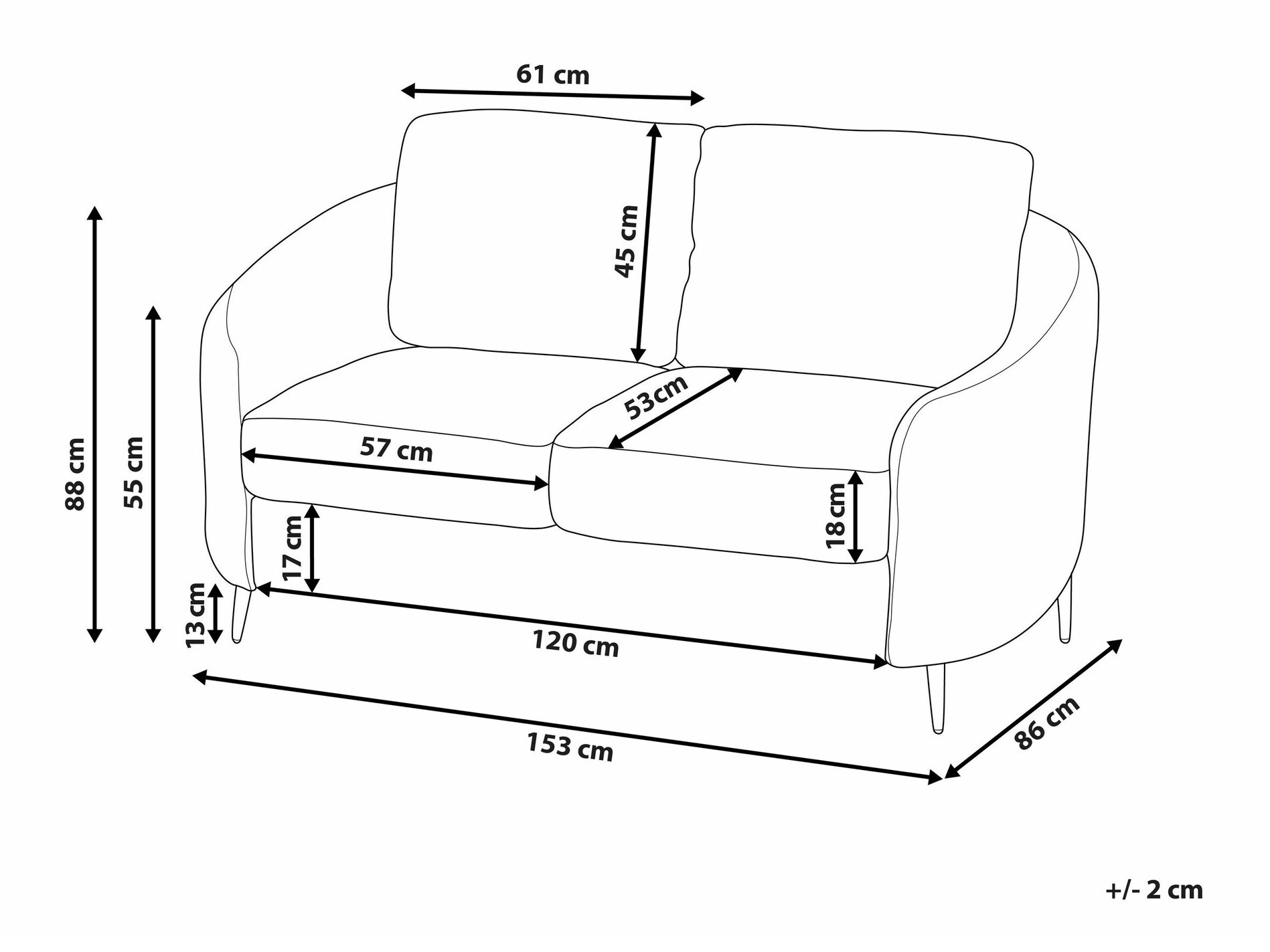 Sofa Berwyn 1802 (Smėlinė)