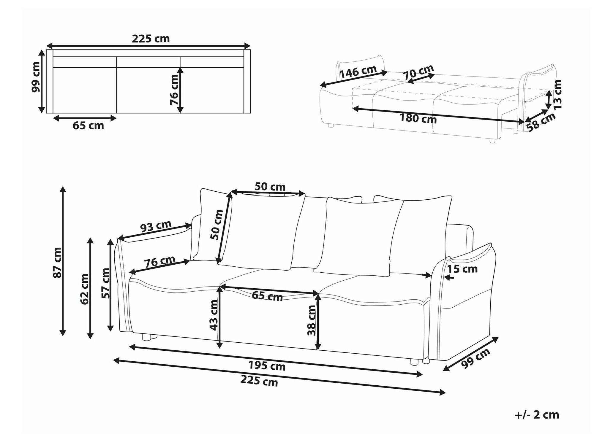 Sofa lova Berwyn 1988 (Balta)