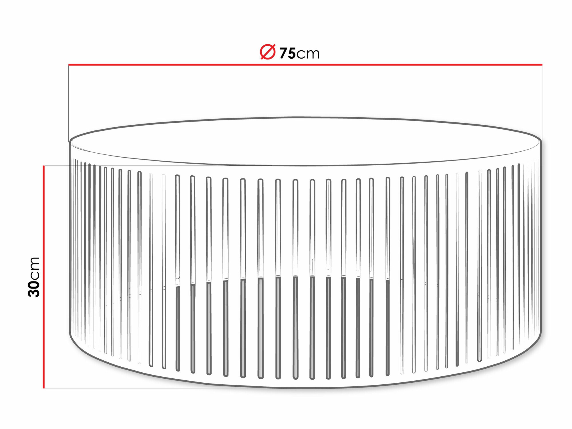 Žurnalinis staliukas Prunis (Juoda)