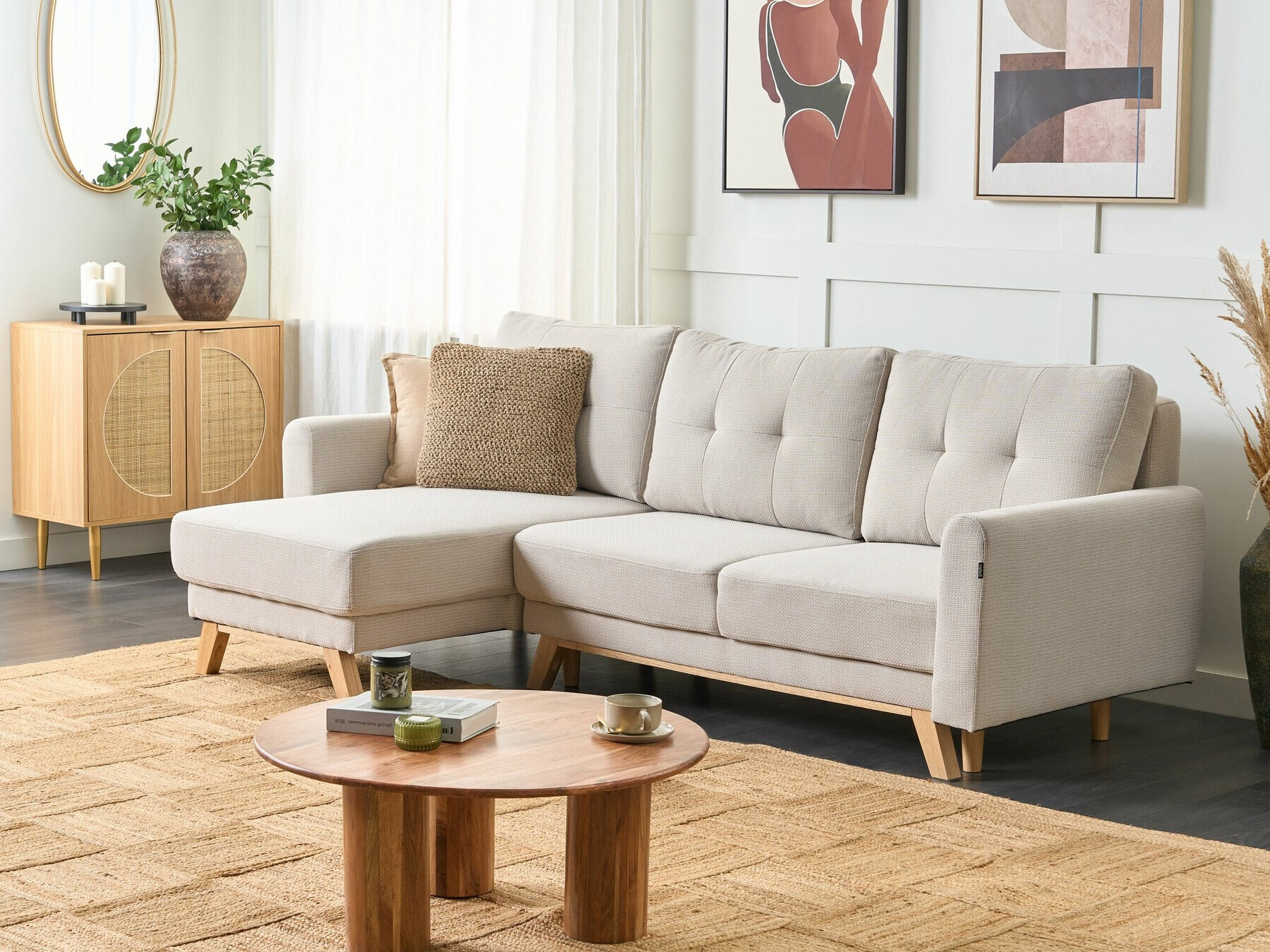 Minkštas kampas Berwyn 1656 (Smėlinė)