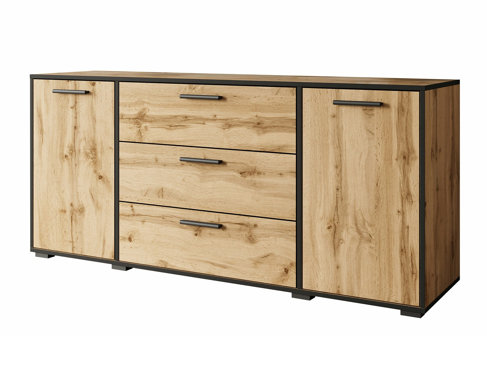 Komoda Sarasota 174 (Juoda + Votan ąžuolas)