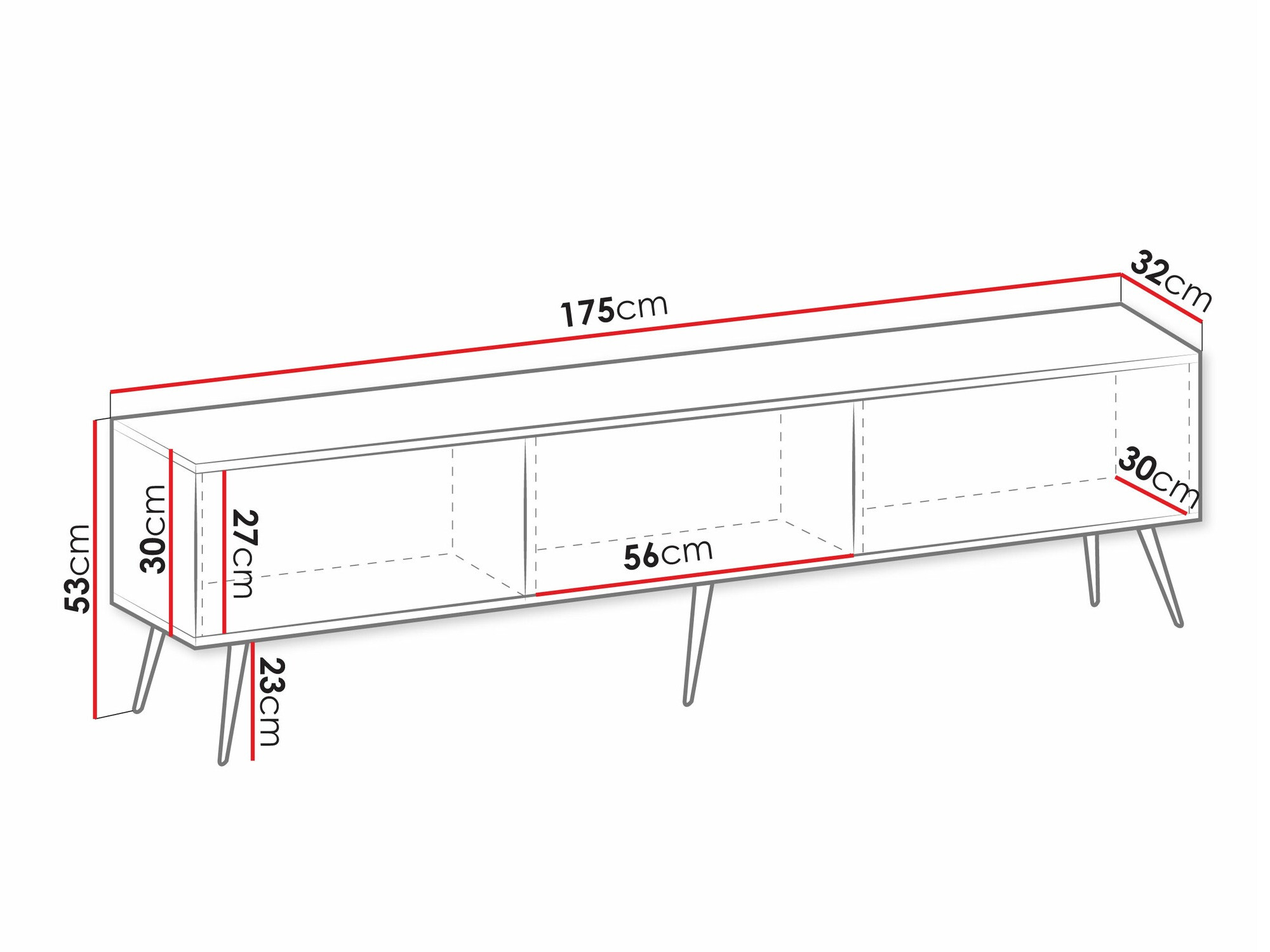 TV staliukas Felduno 102 (Juoda)