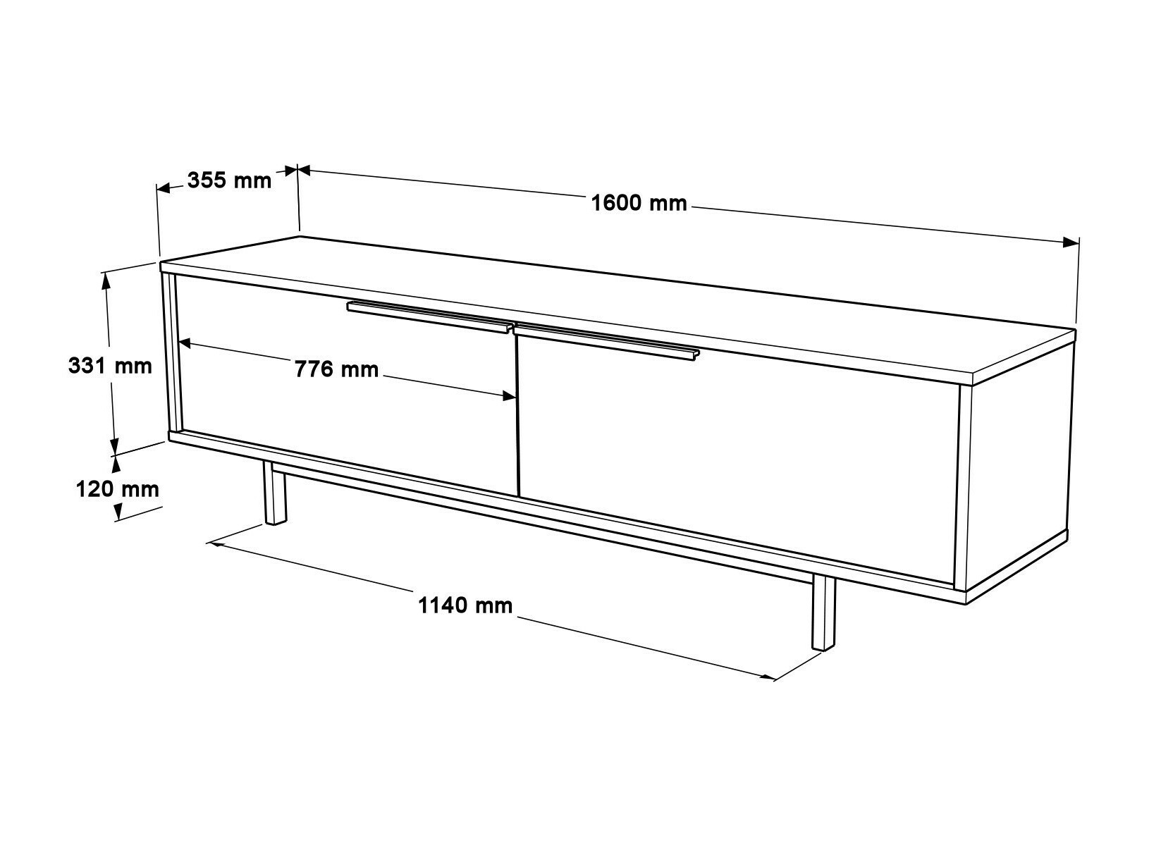 TV staliukas Fertore 101 (Graikinis riešutas)