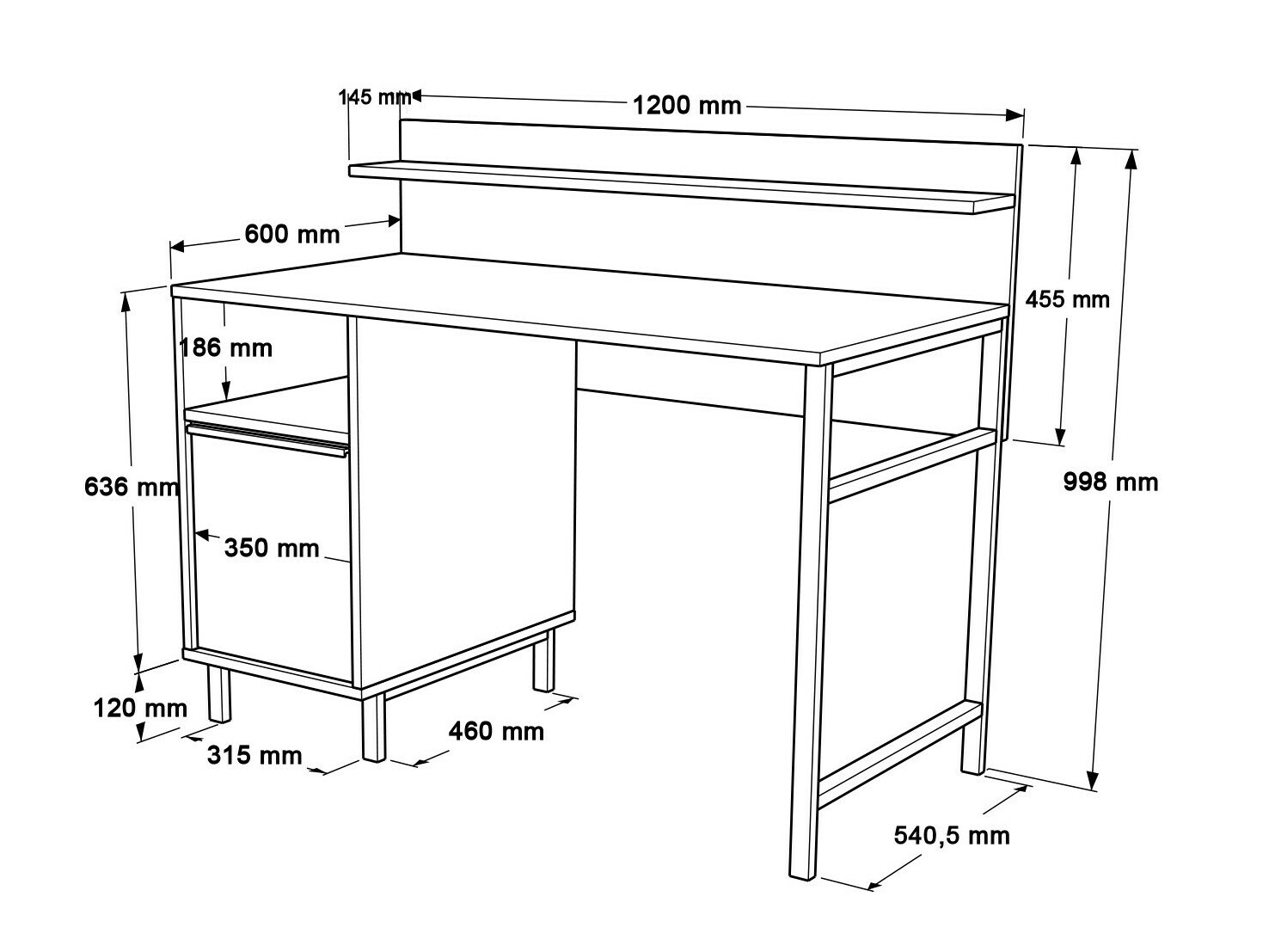 Darbo stalas Fertore 115 (Graikinis riešutas)