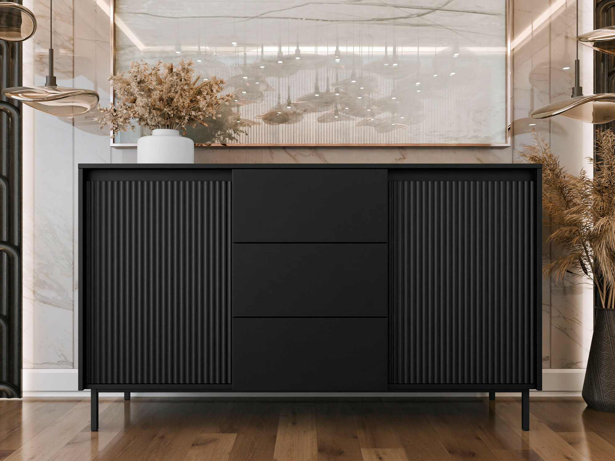 Komoda Comfivo Delruva I (Juoda)