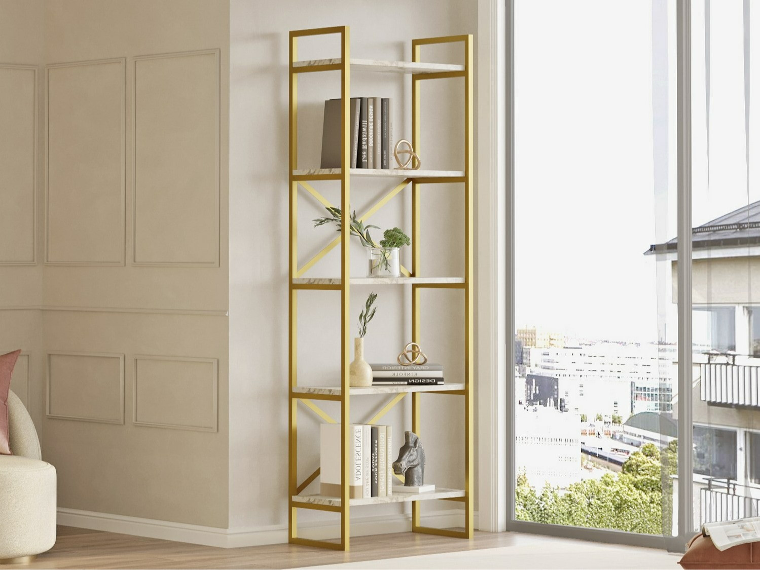 Lentyna Kailua 2088 (Baltas marmuras + Auksinė)