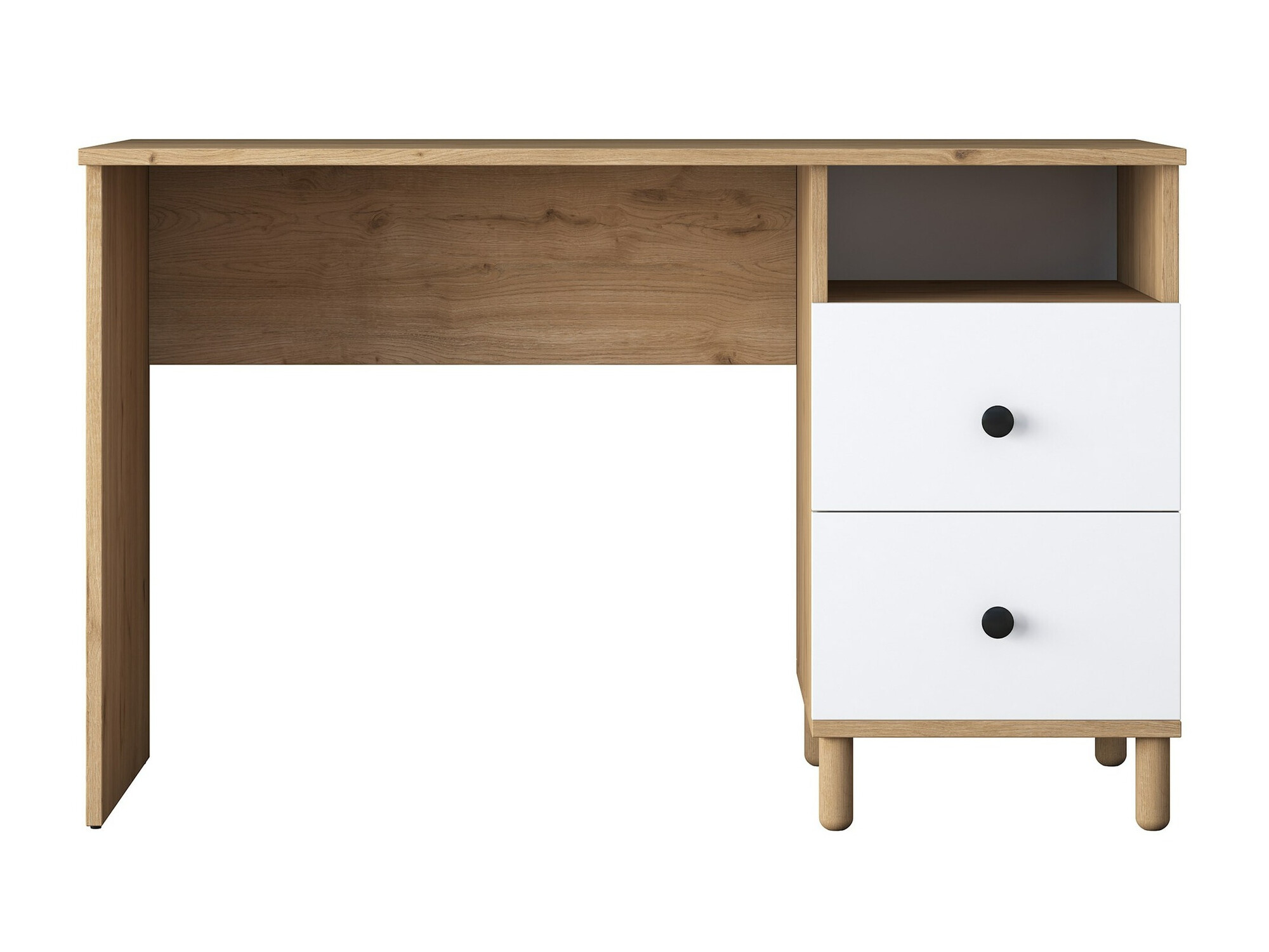 Darbo stalas Catdelu 102 (Graikinis riešutas + Balta)