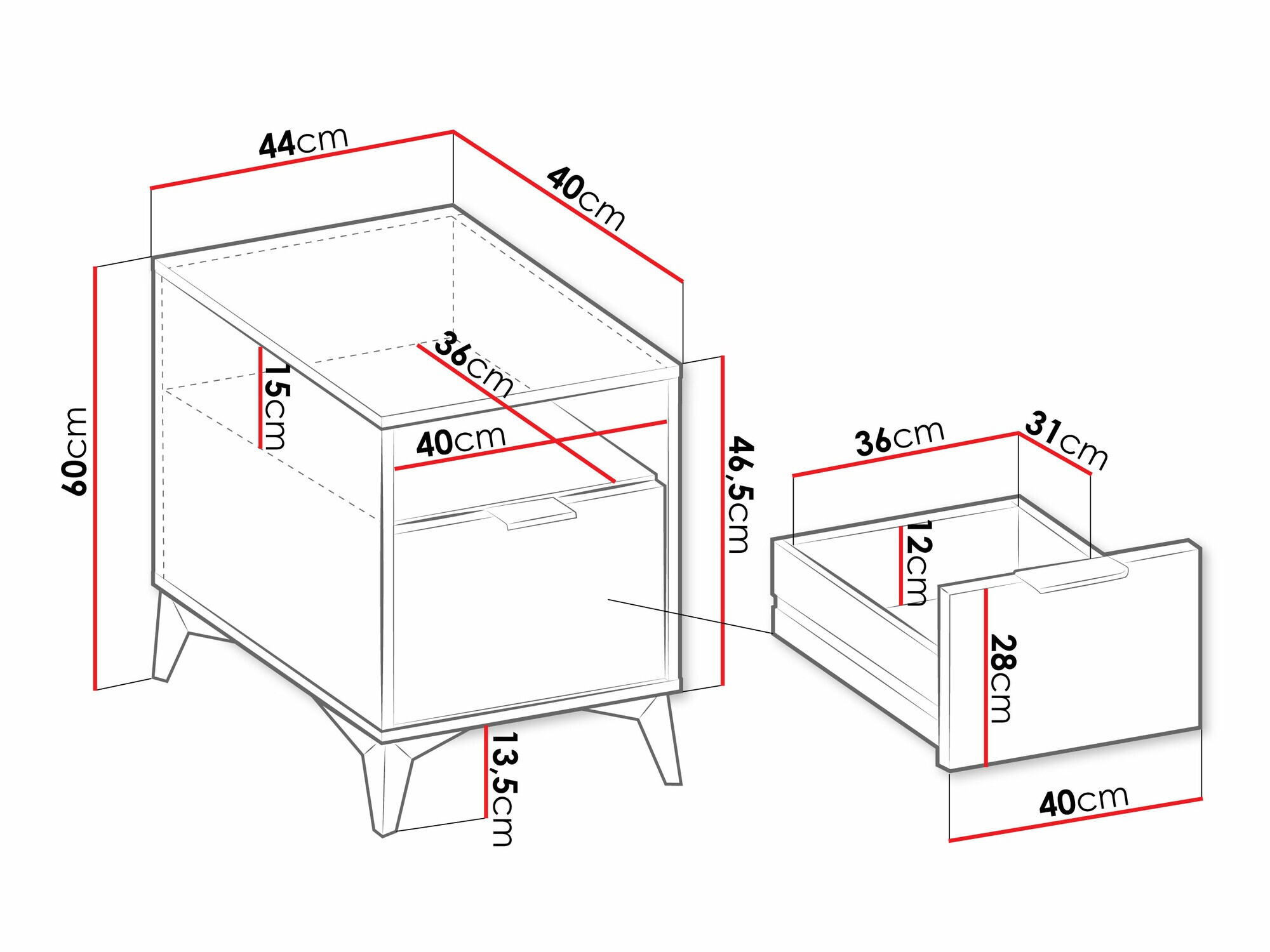 Naktinis staliukas Comfivo Citrus