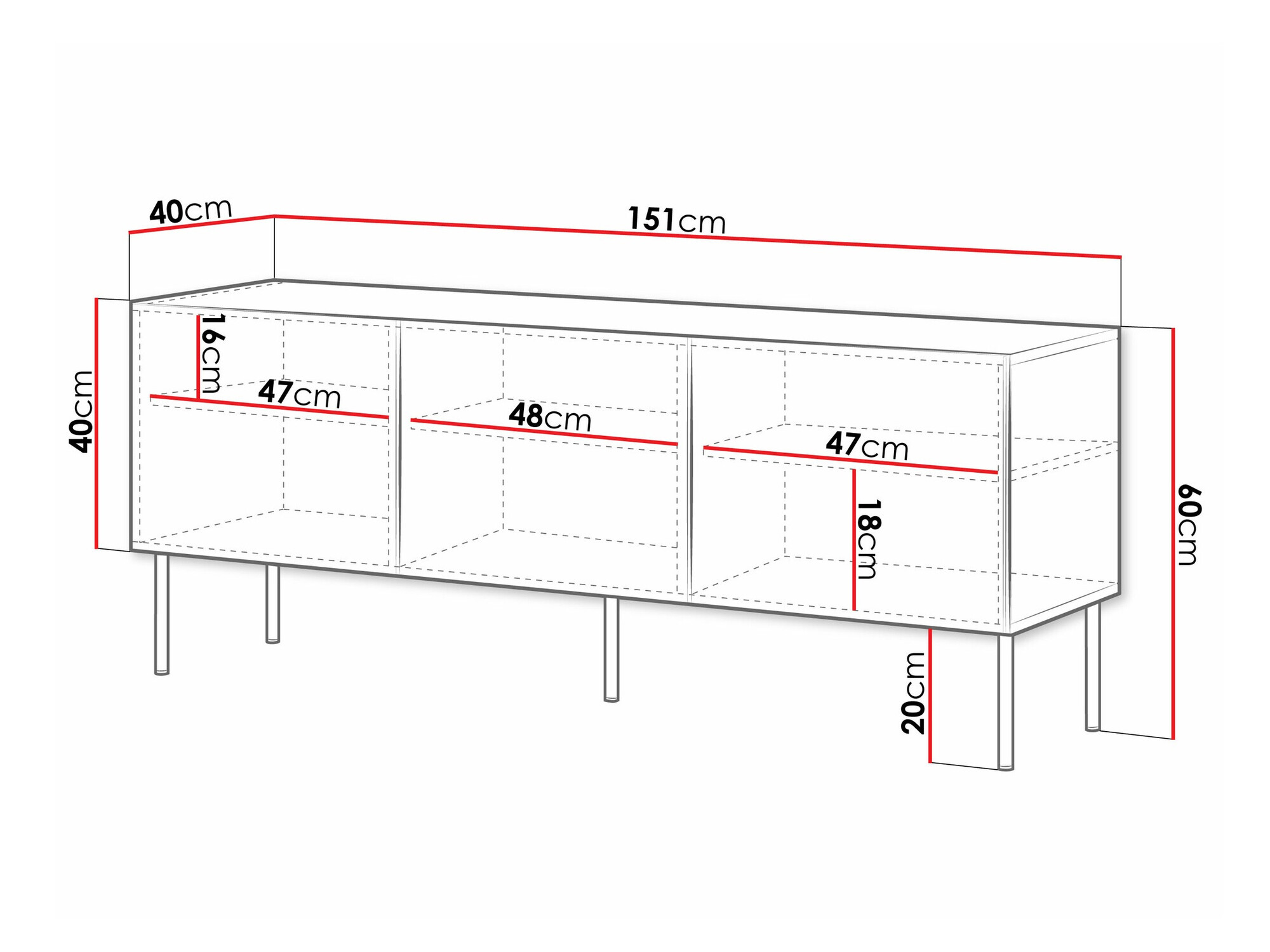 TV staliukas Celra (Balta)