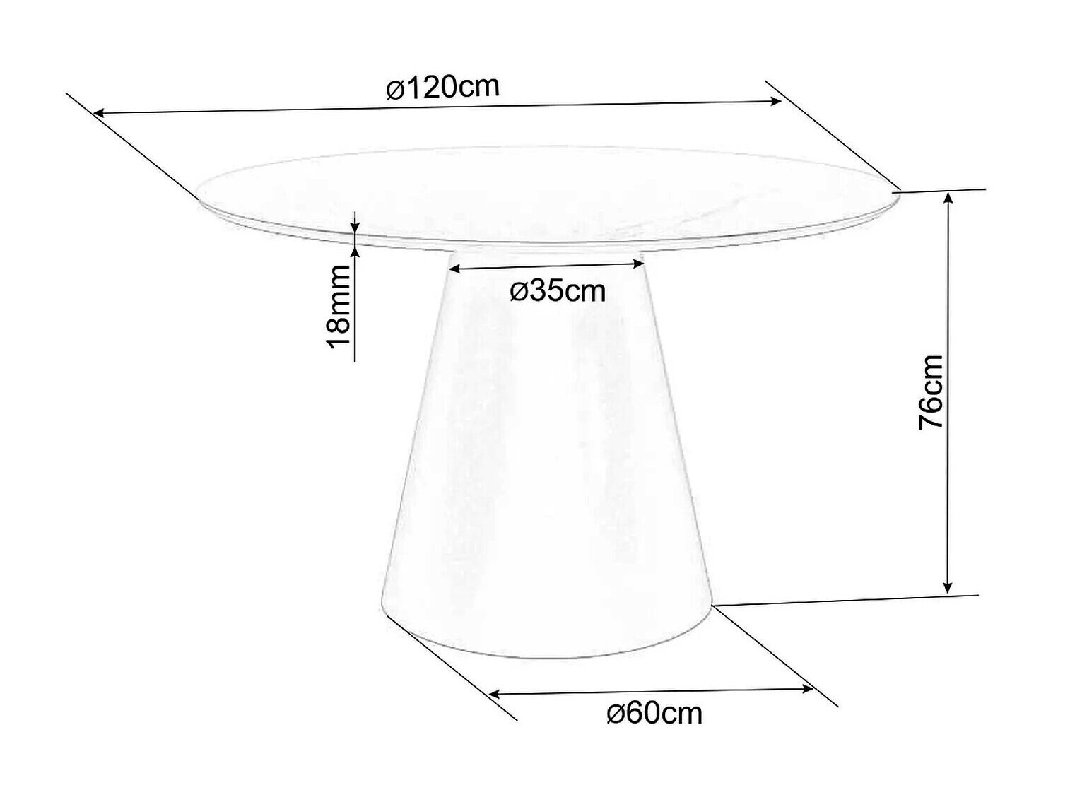 Stalas Detroit 137 (Pilkas marmuras + Juoda)