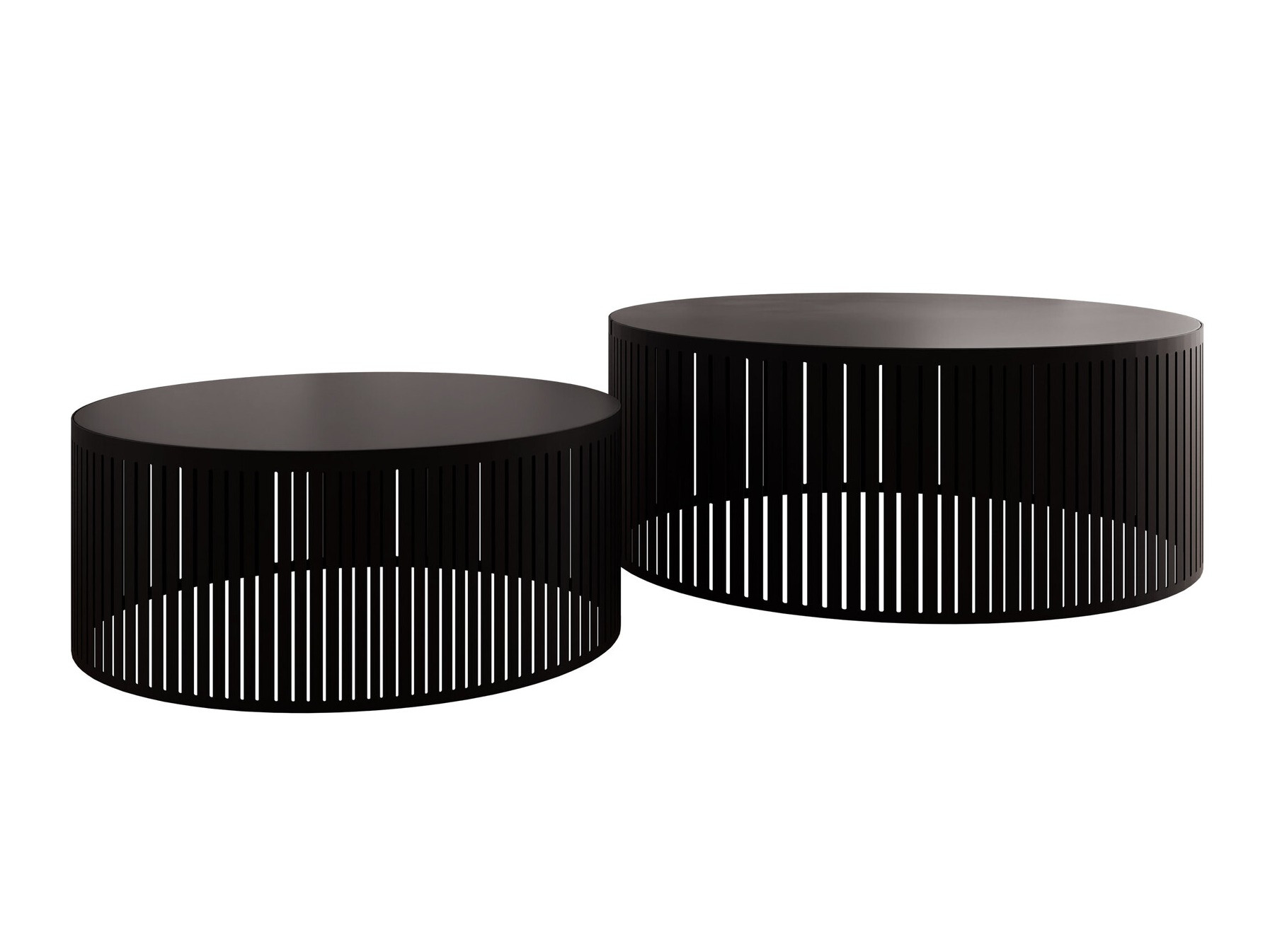 Žurnalinių staliukų komplektas Oswego 124 (Juoda)