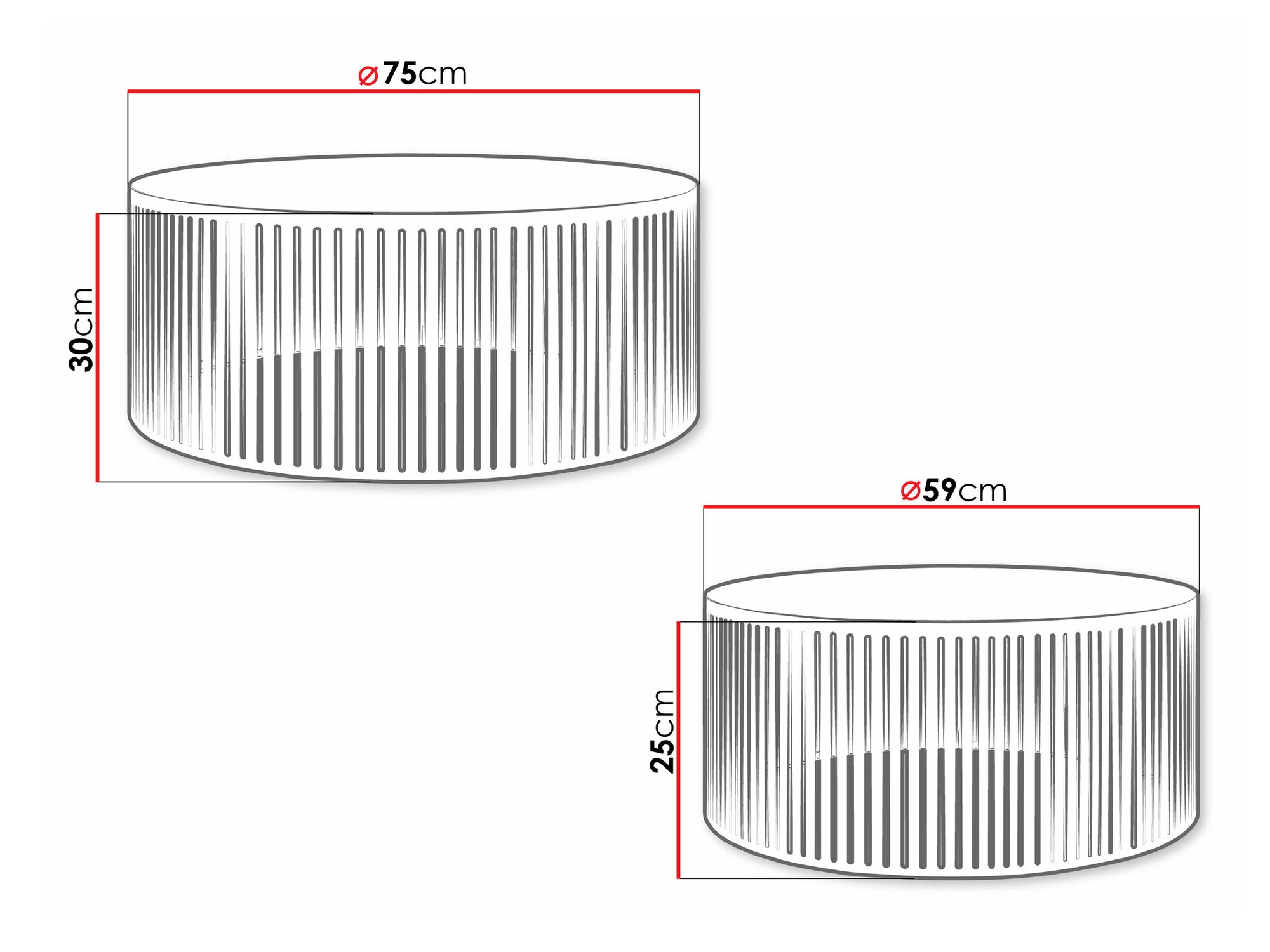 Žurnalinių staliukų komplektas Oswego 124 (Juoda)