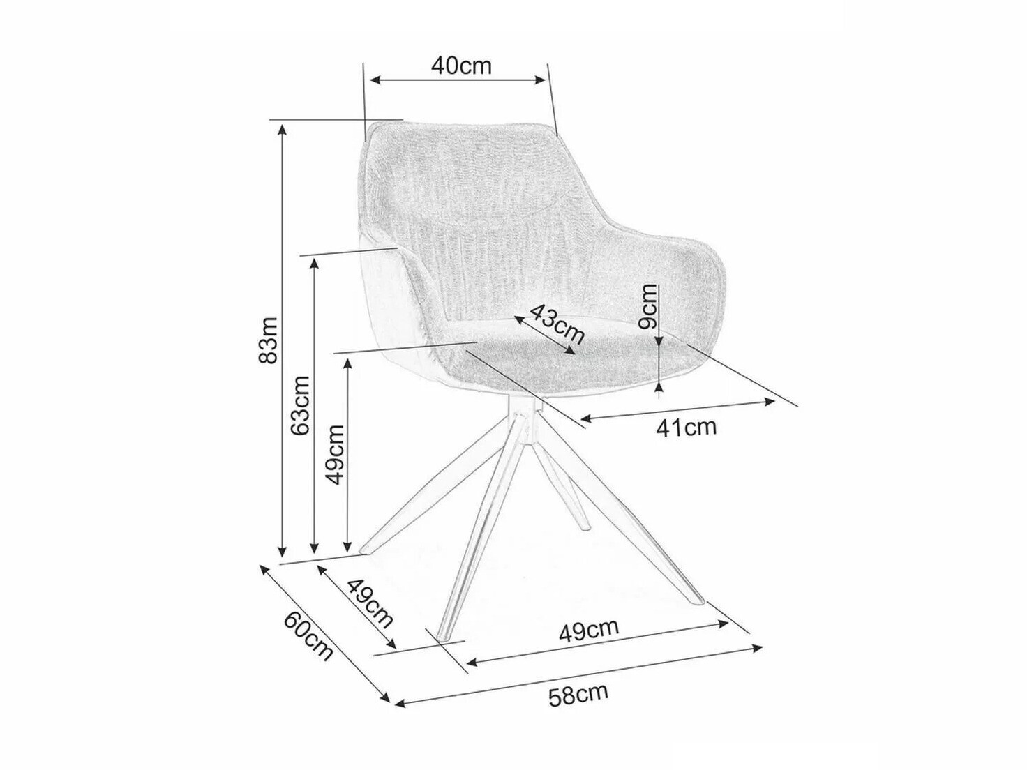 Kėdė Detroit 143 (Chaki)