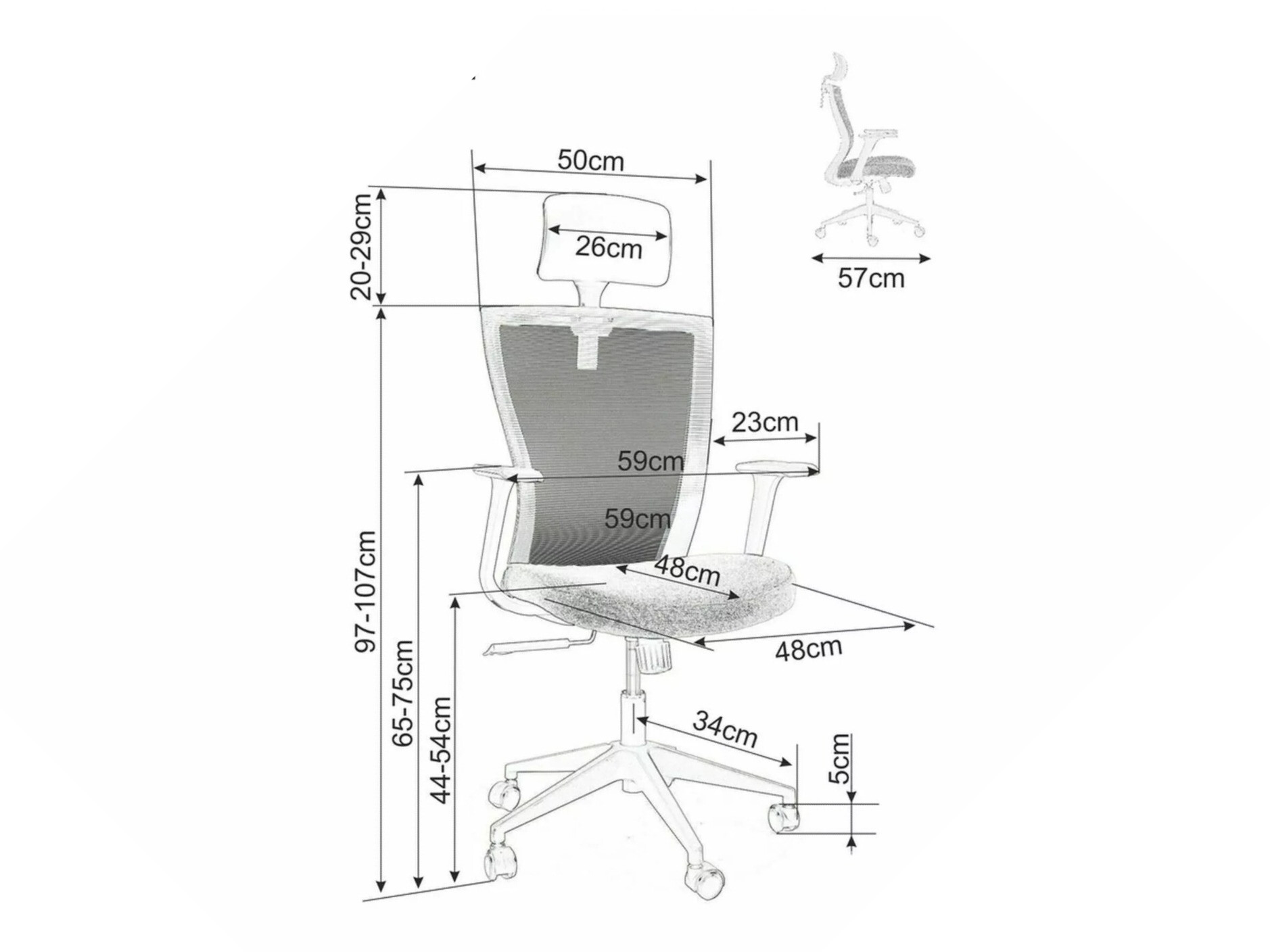 Biuro kėdė Detroit 270 (Juoda + Mėlyna)