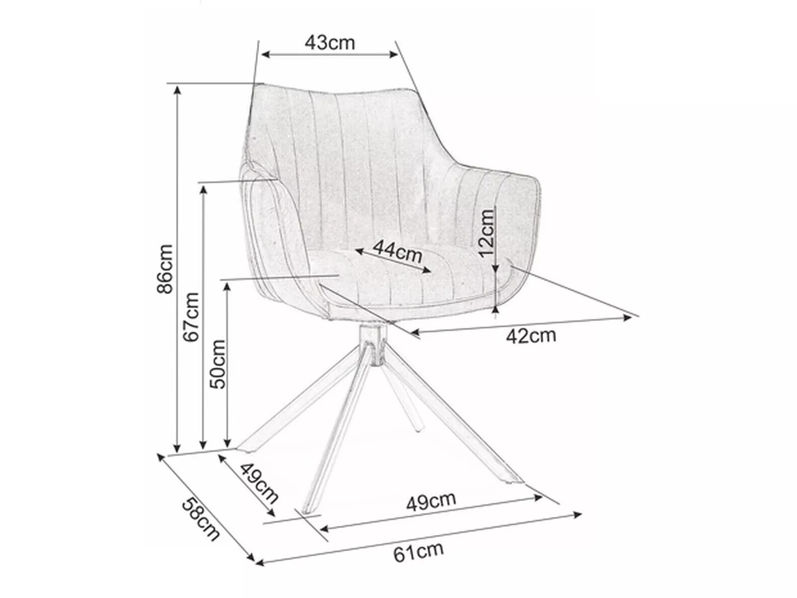 Kėdė Detroit 226 (Smėlinė)