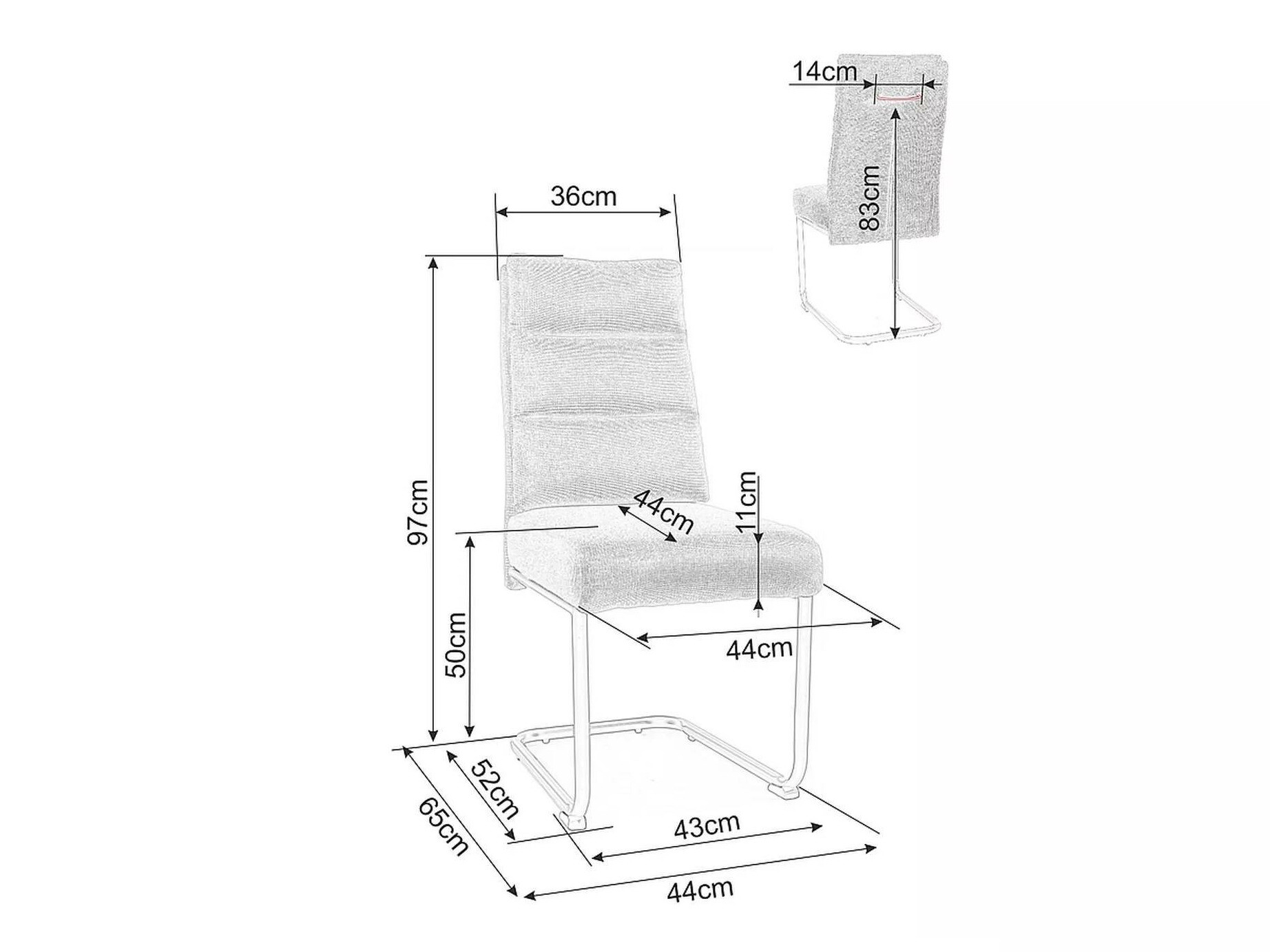 Kėdė Detroit 294 (Tamsi pilka)