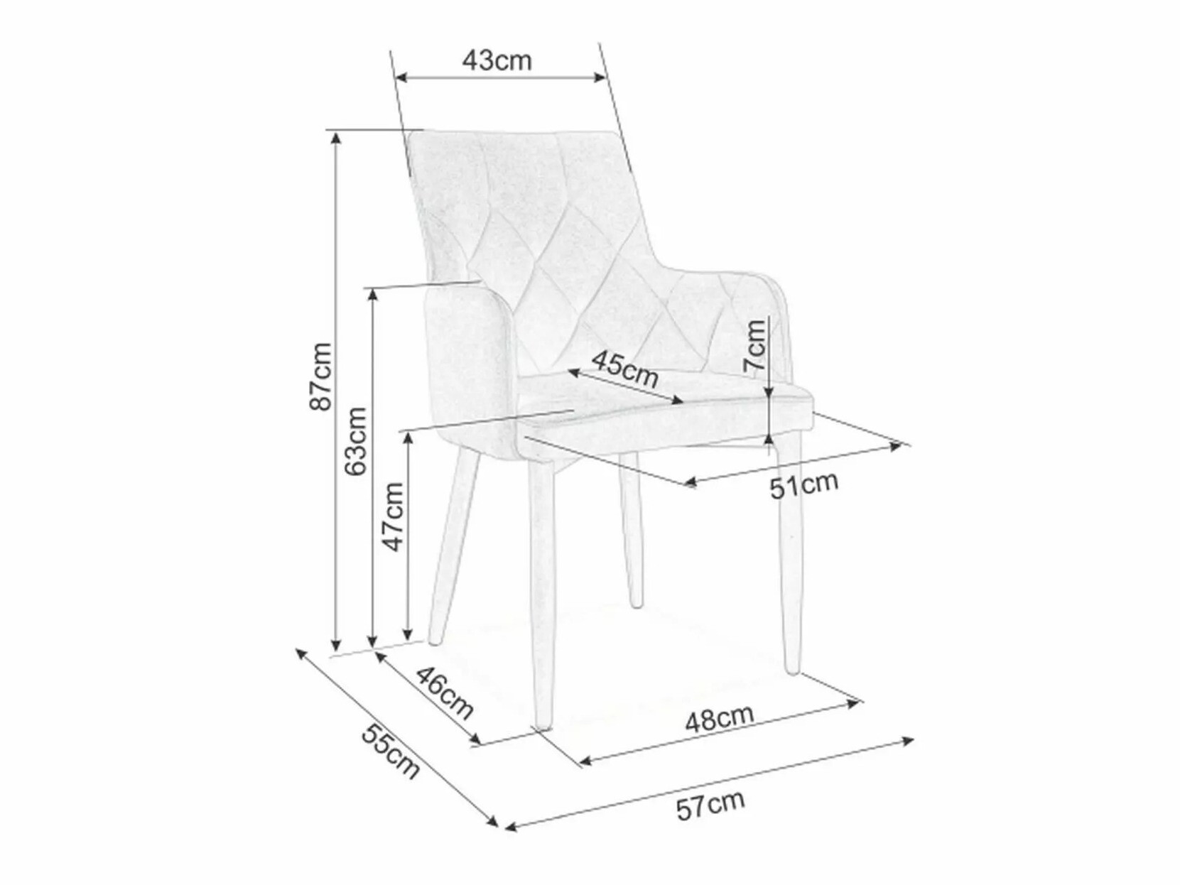 Kėdė Detroit 337 (Pilka)