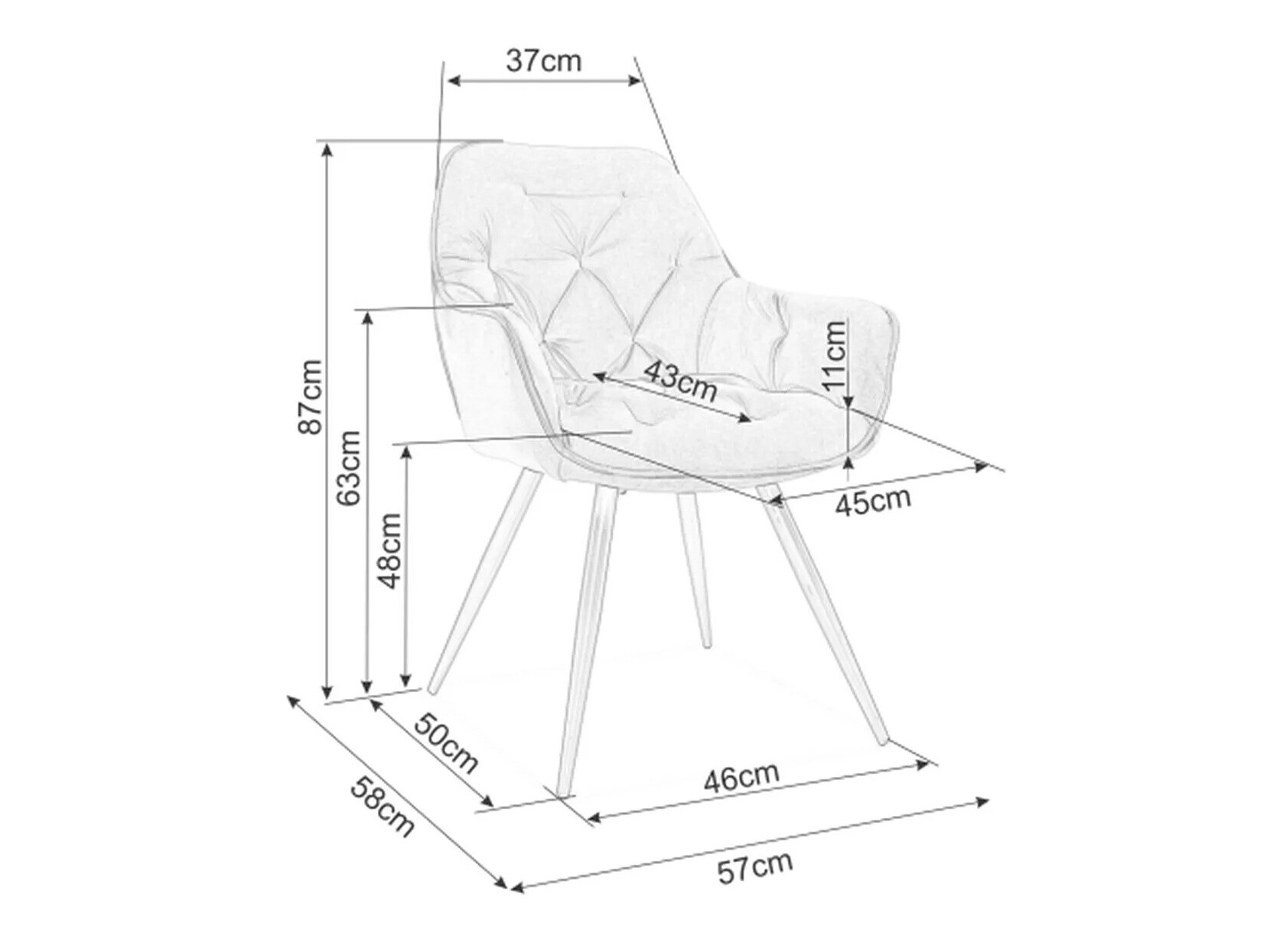 Kėdė Detroit 354 (Smėlinė)