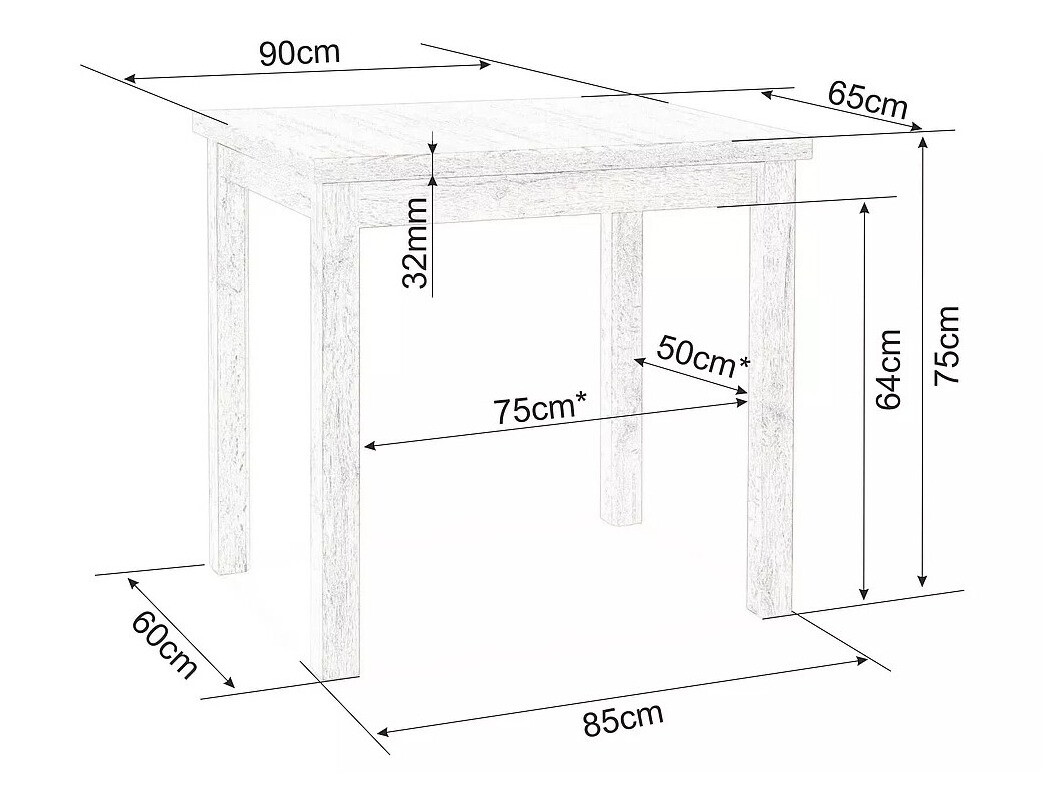Stalas Detroit 348 (Juoda + Artisan ąžuolas)