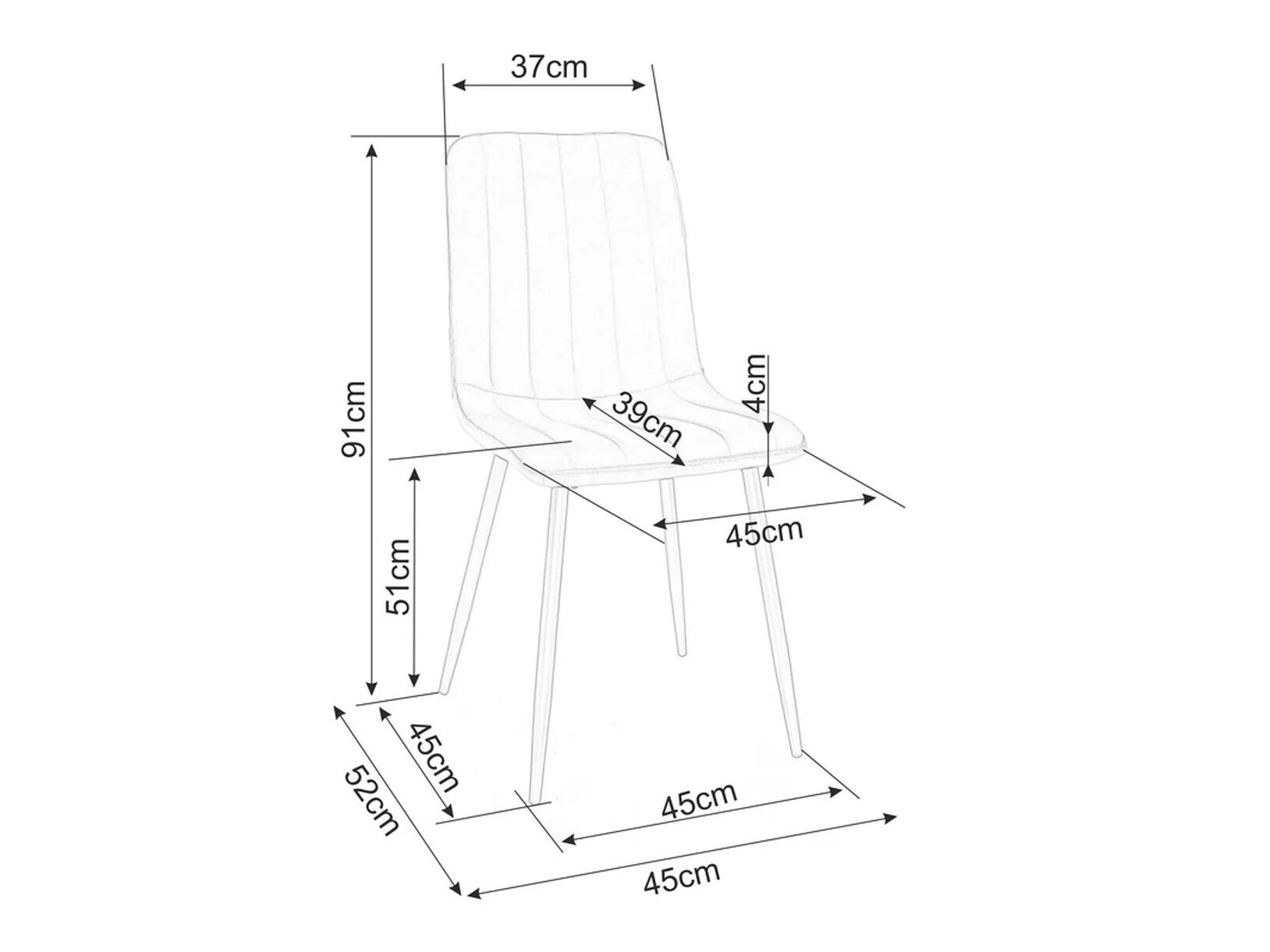 Kėdė Detroit 390 (Šviesus alyvmedis)