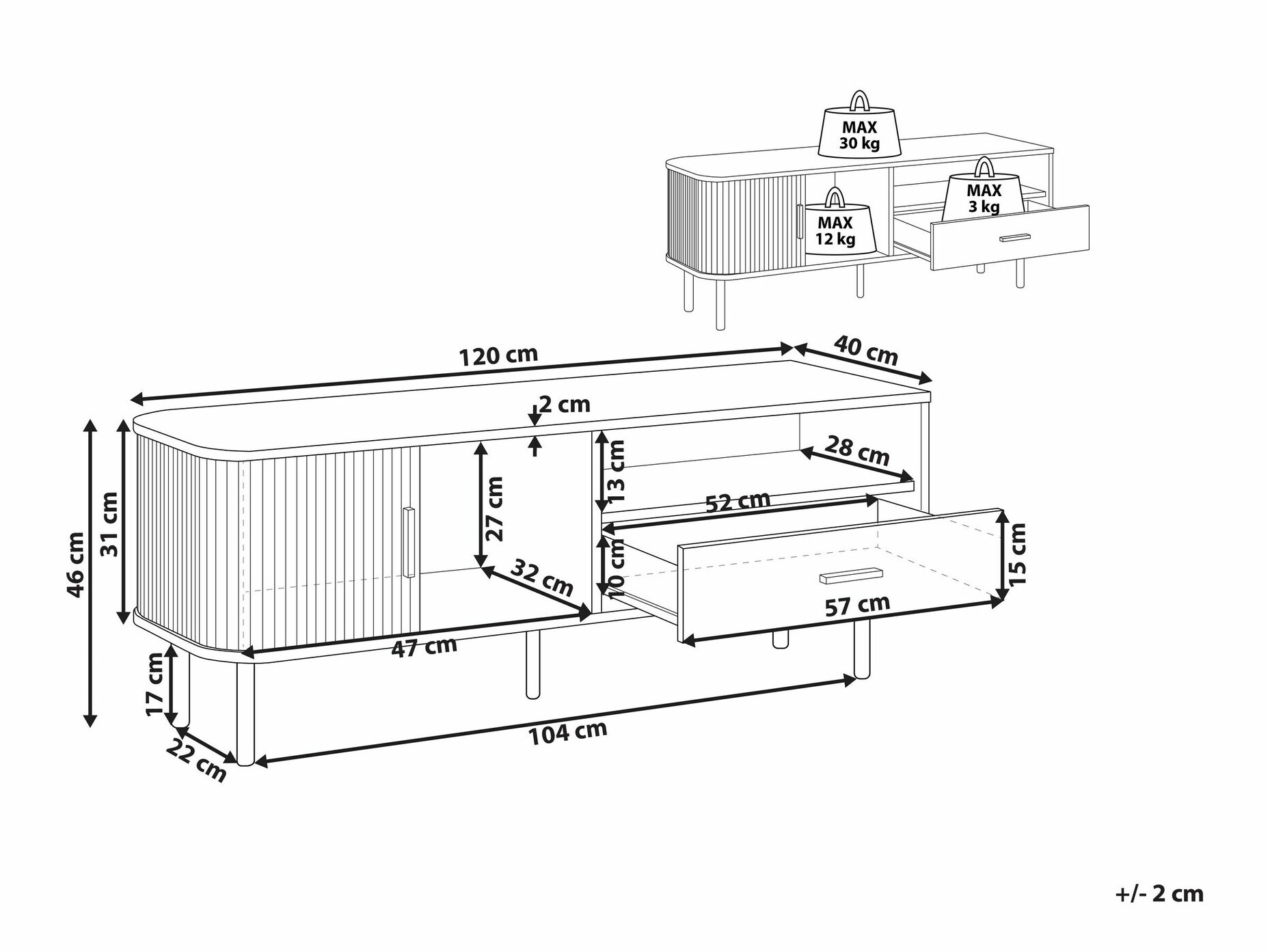 TV staliukas Berwyn 2003