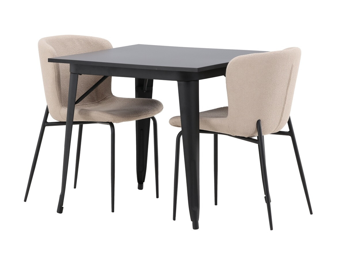 Valgomojo komplektas Dallas 3362 (Smėlinė + Juoda)