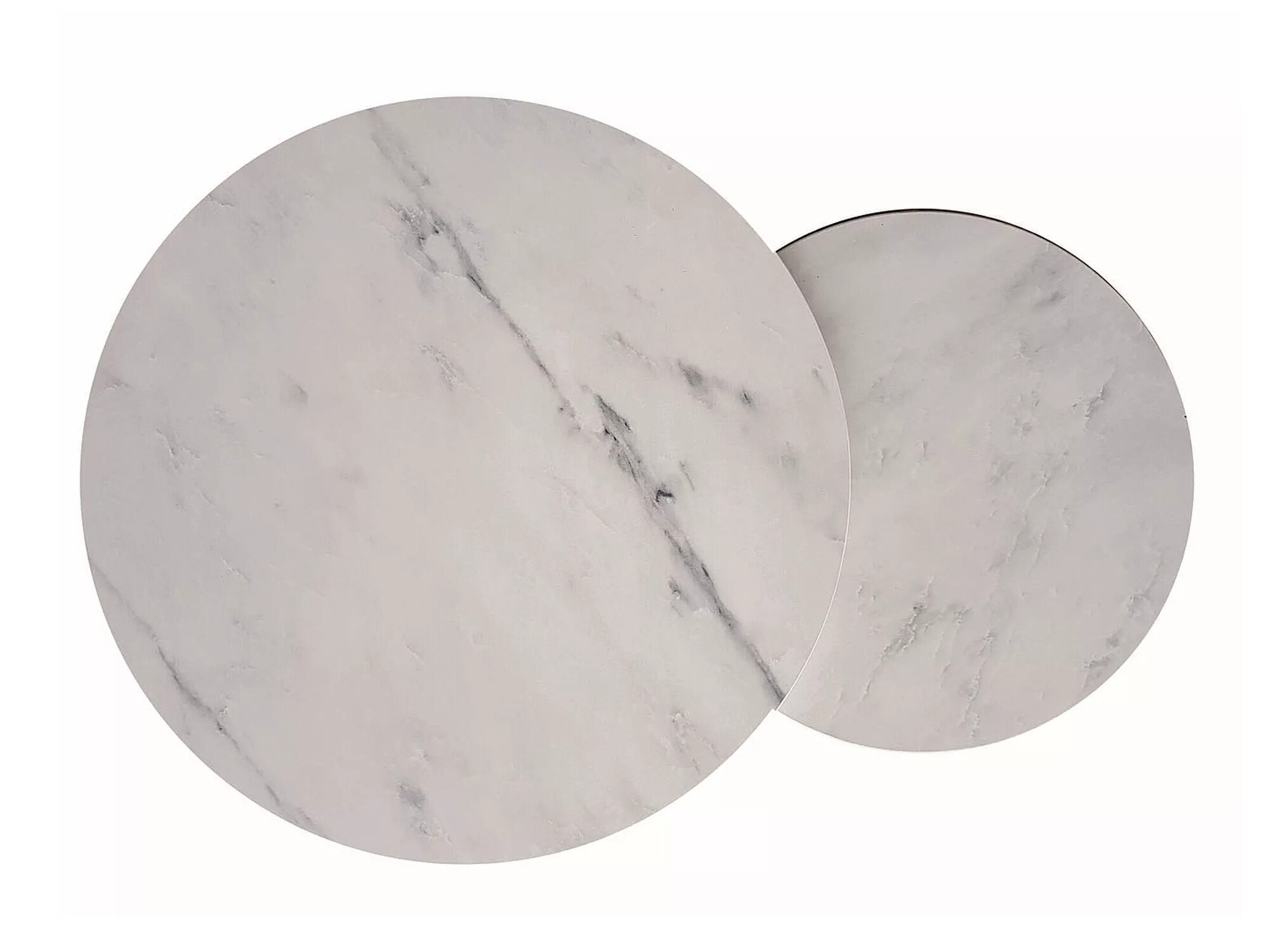 Žurnalinių staliukų komplektas Detroit 397 (Baltas marmuras)