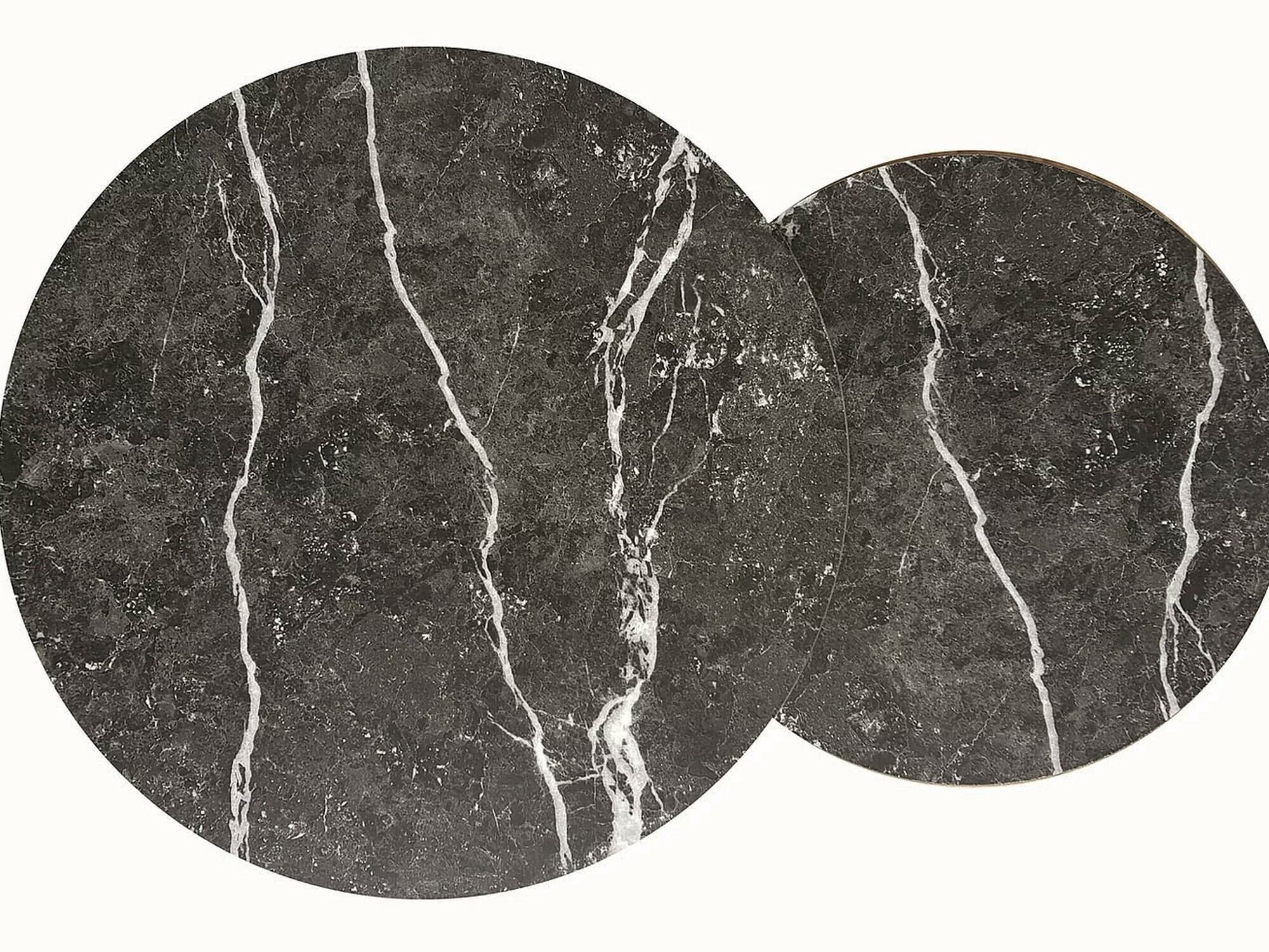 Žurnalinių staliukų komplektas Detroit 397 (Juodas marmuras)