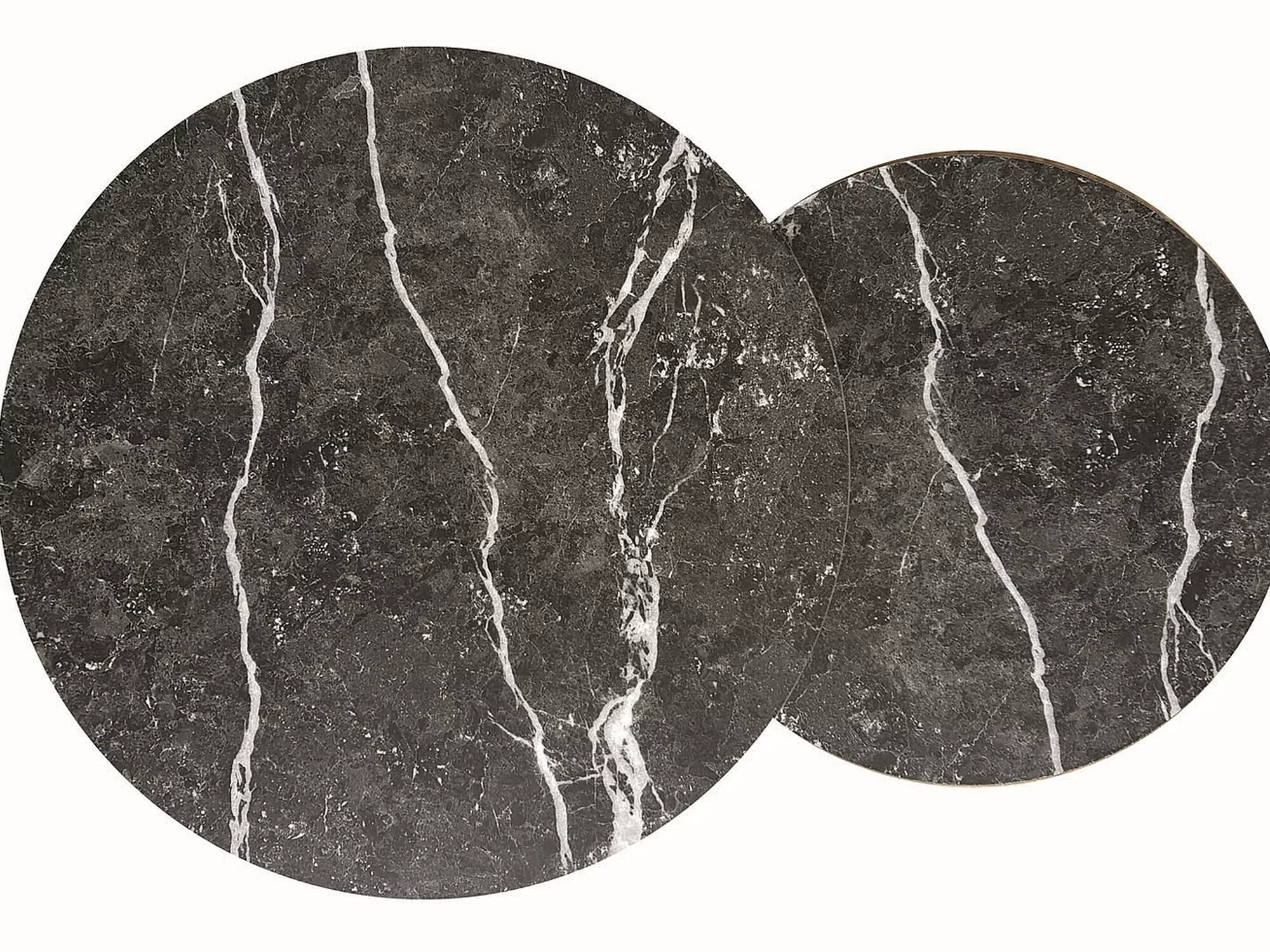 Žurnalinių staliukų komplektas Detroit 397 (Juodas marmuras)