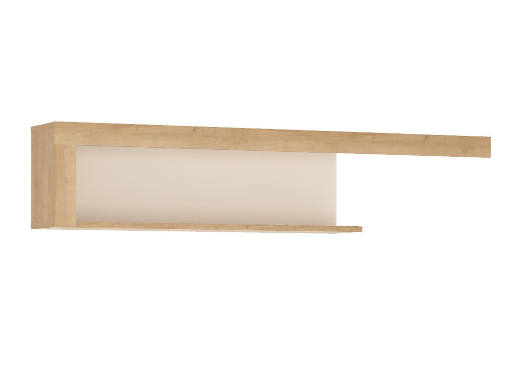 Pakabinama lentyna Feldeli 114 (Riviera ąžuolas + Blizgi balta)