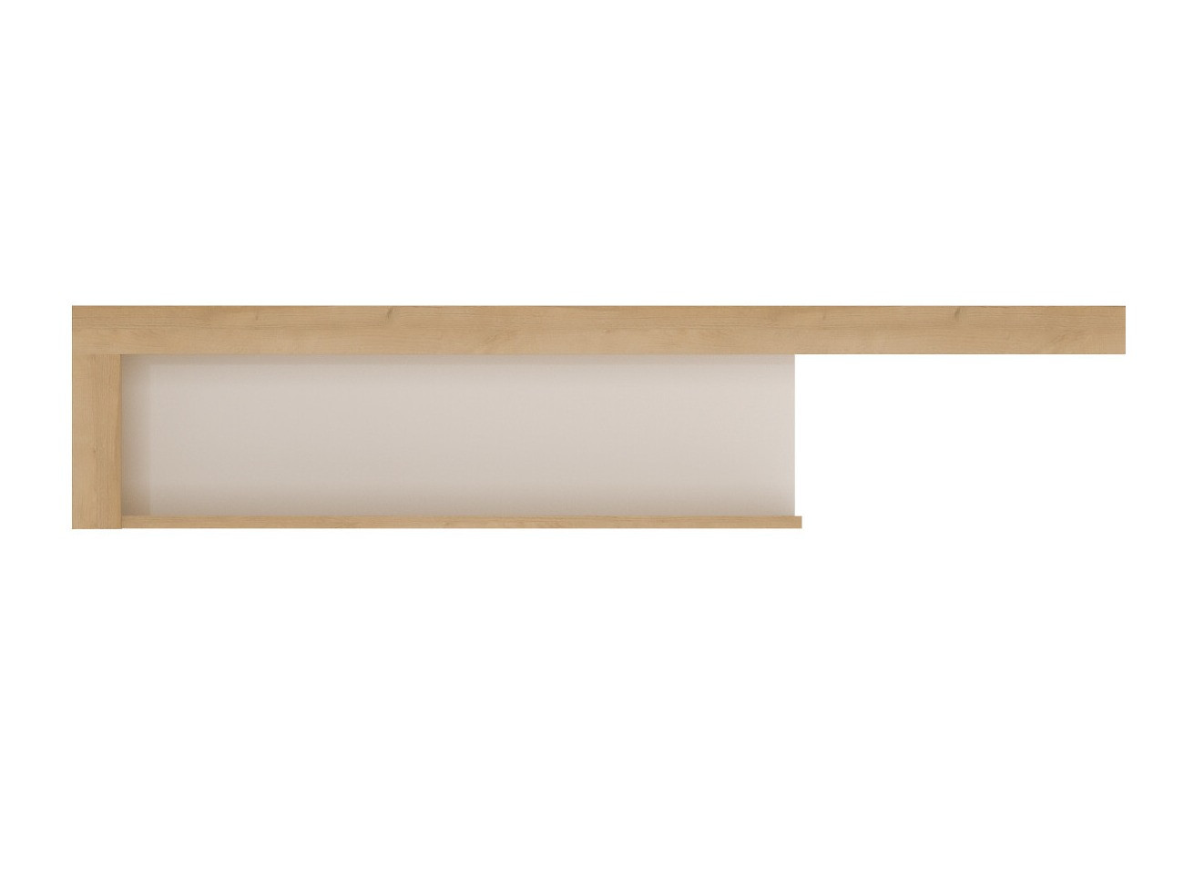 Pakabinama lentyna Feldeli 114 (Riviera ąžuolas + Blizgi balta)