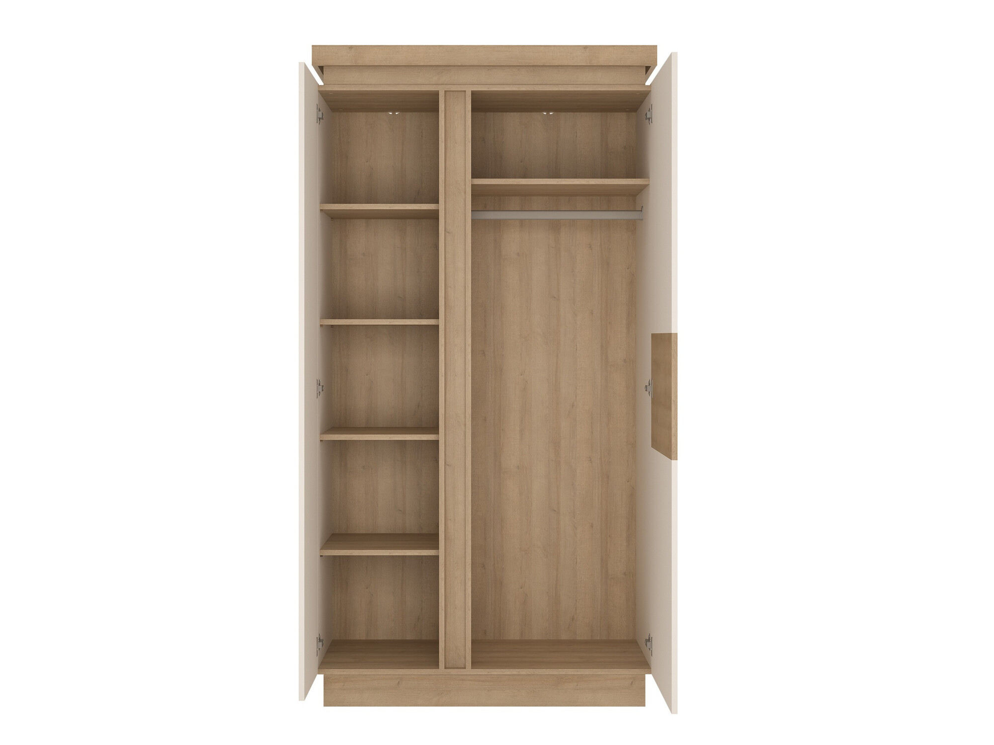 Spinta Feldeli 106 (Riviera ąžuolas + Blizgi balta)