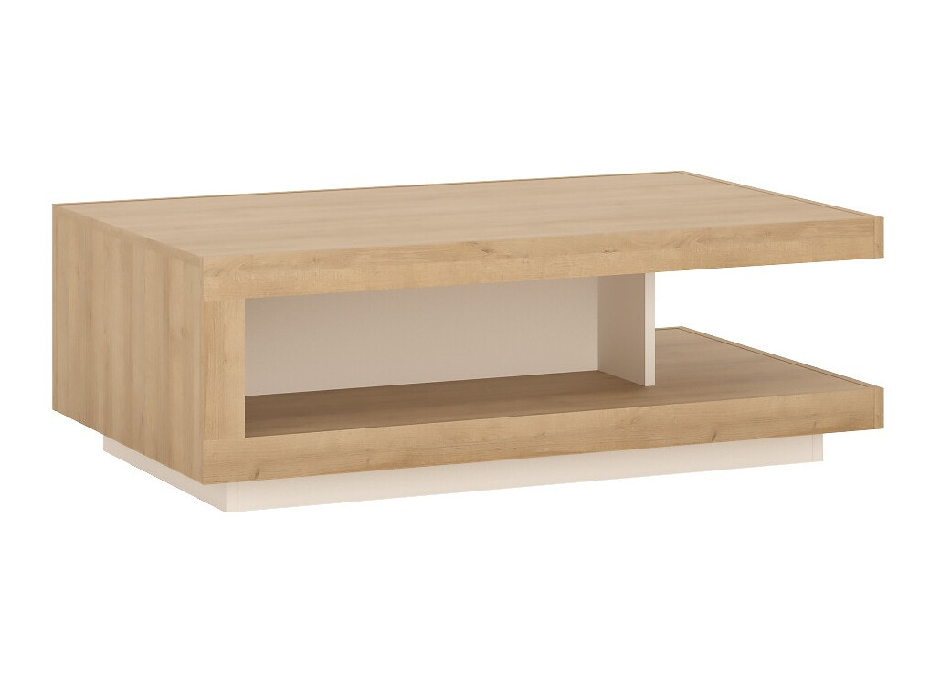 Žurnalinis staliukas Feldeli 105 (Riviera ąžuolas + Balta)