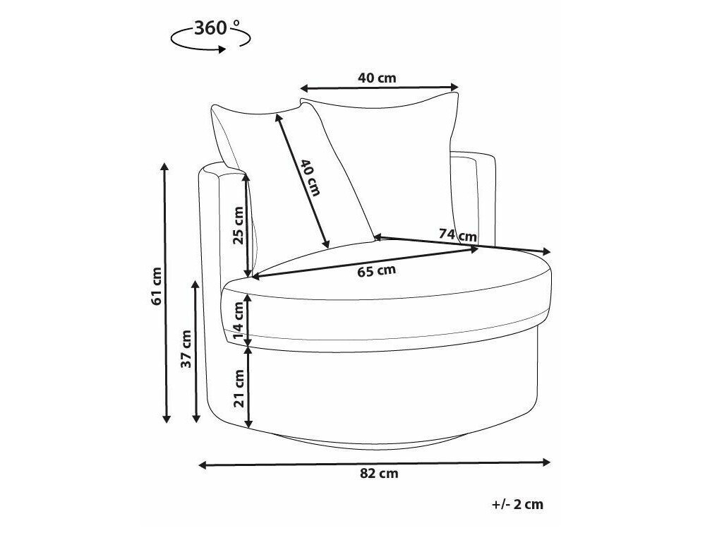 Fotelis Berwyn 1420 (Smėlinė)